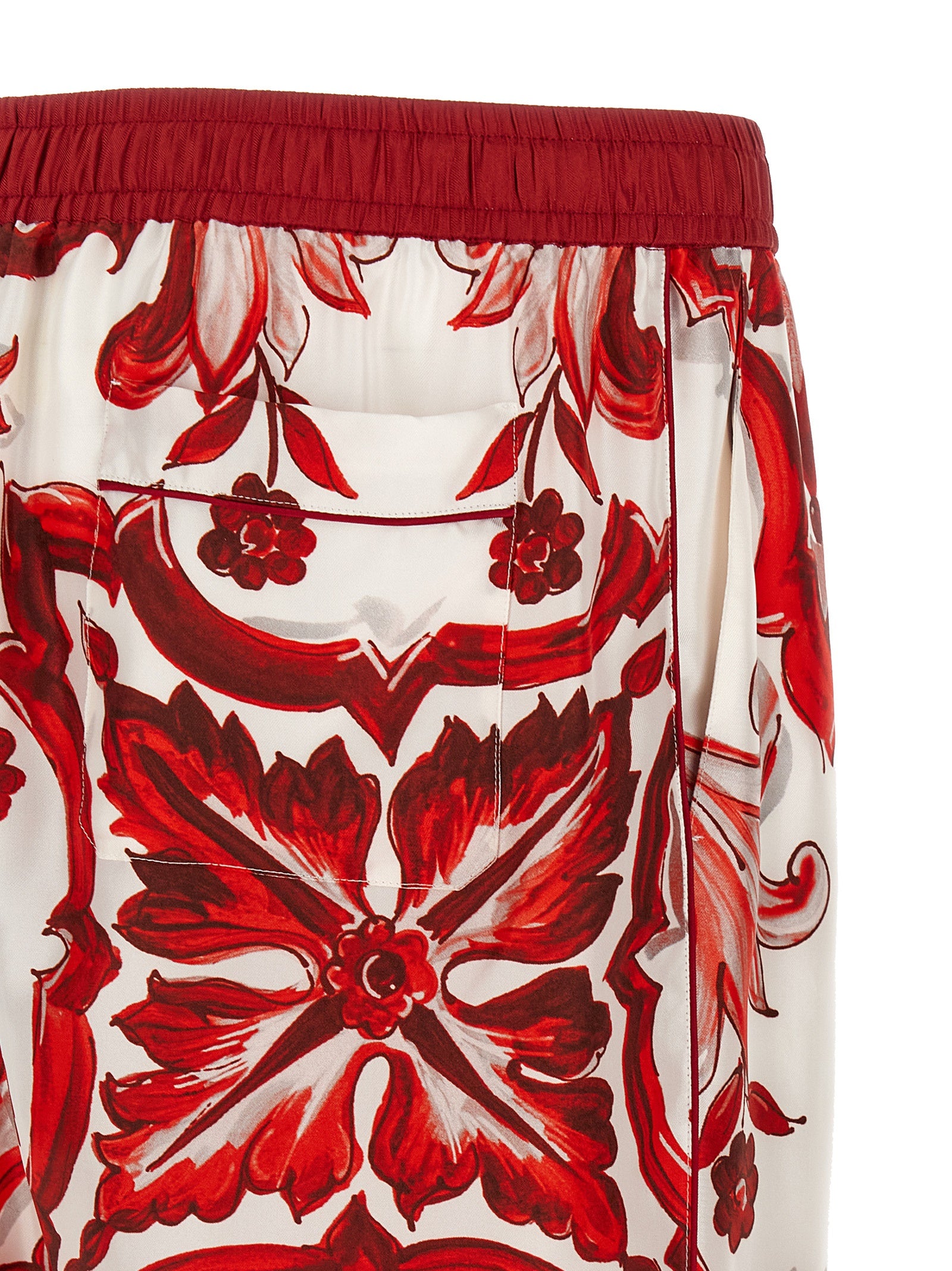Dolce & Gabbana Multicolor Silk Casual Pants Dolce & Gabbana