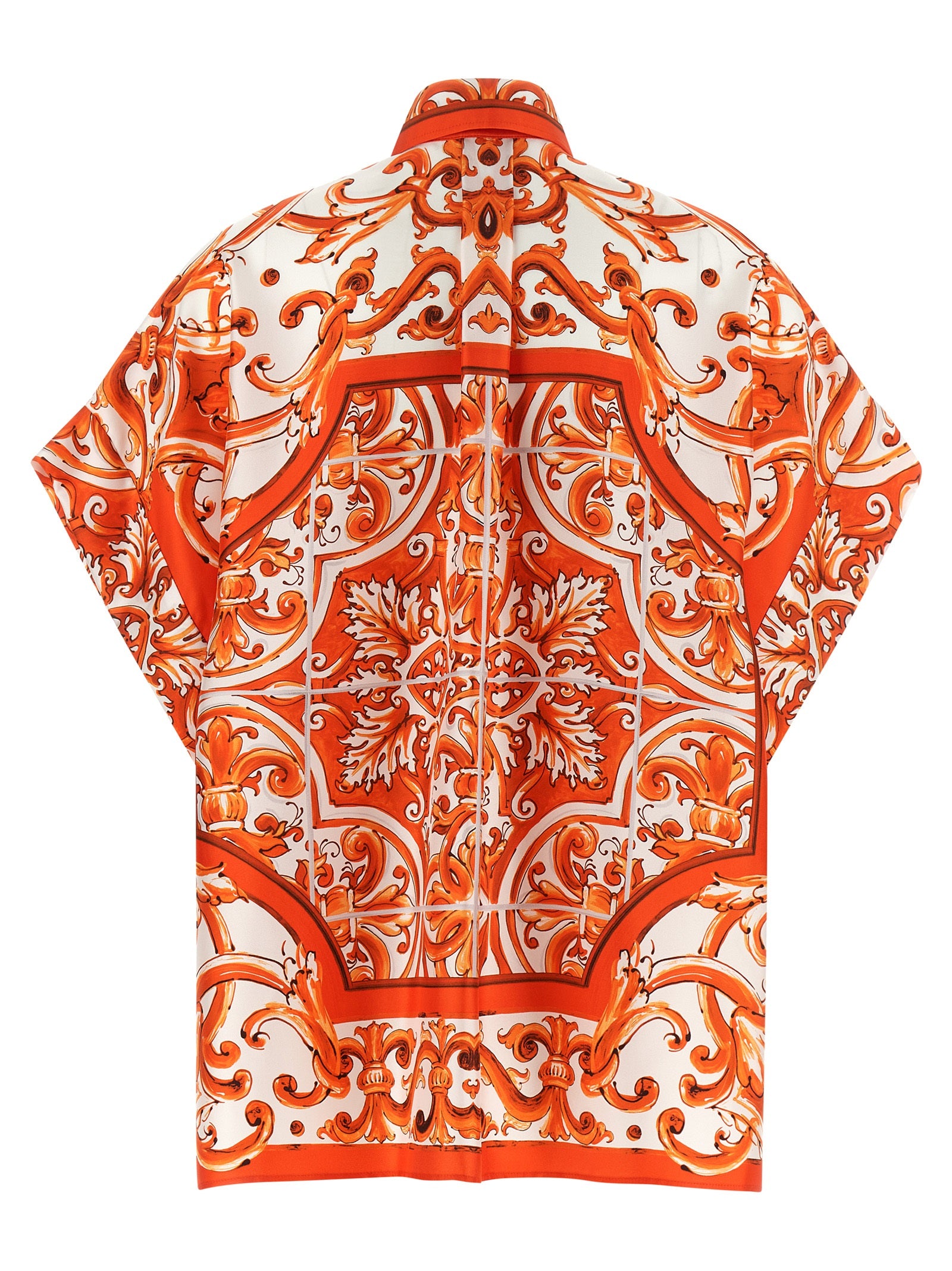 Dolce & Gabbana Orange Silk Blouse Dolce & Gabbana