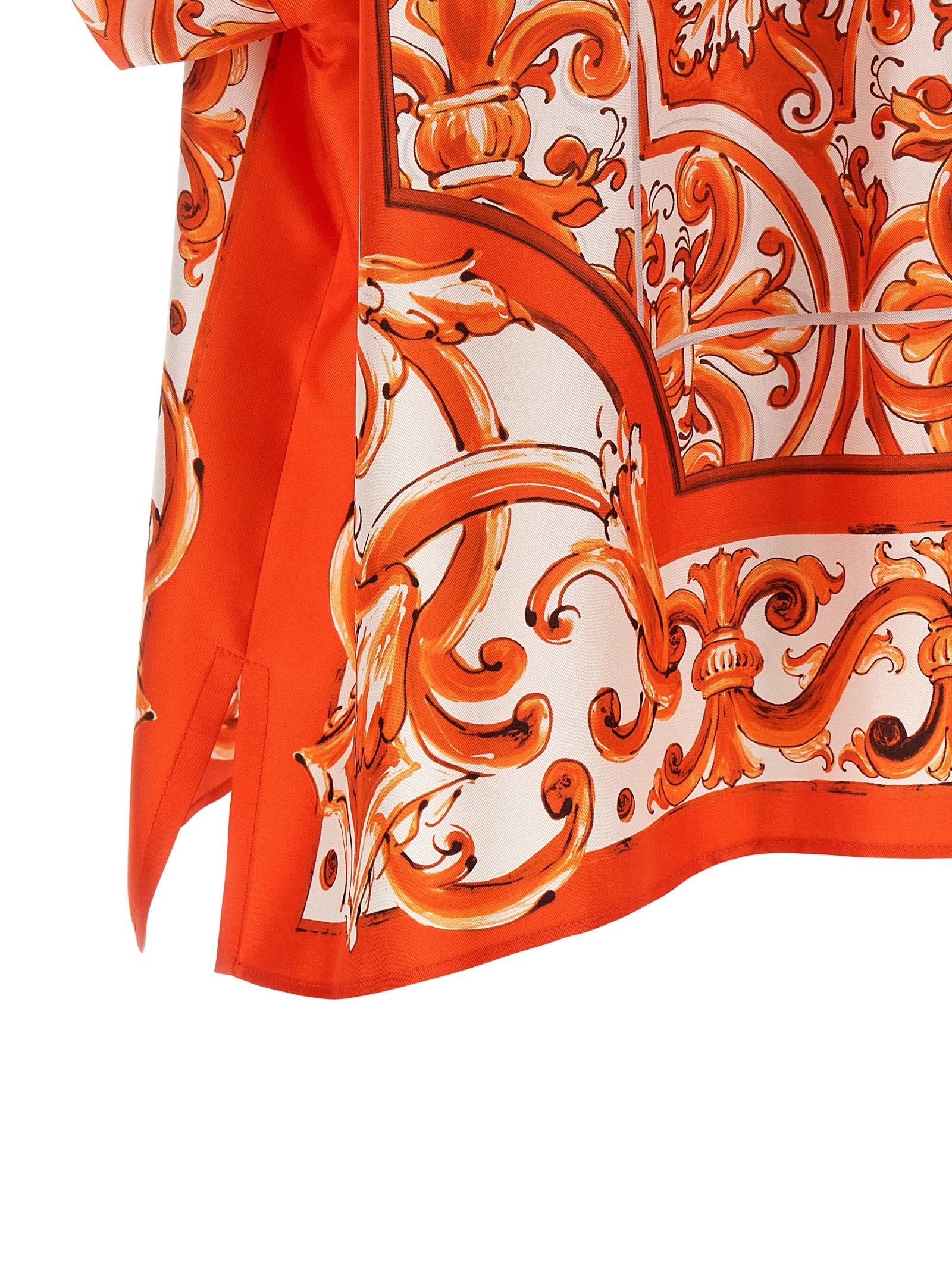 Dolce & Gabbana Orange Silk Blouse Dolce & Gabbana