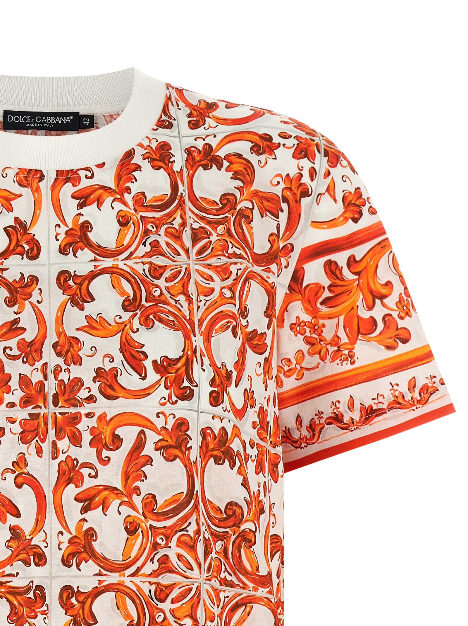 Dolce & Gabbana Orange Cotton T-Shirt Dolce & Gabbana