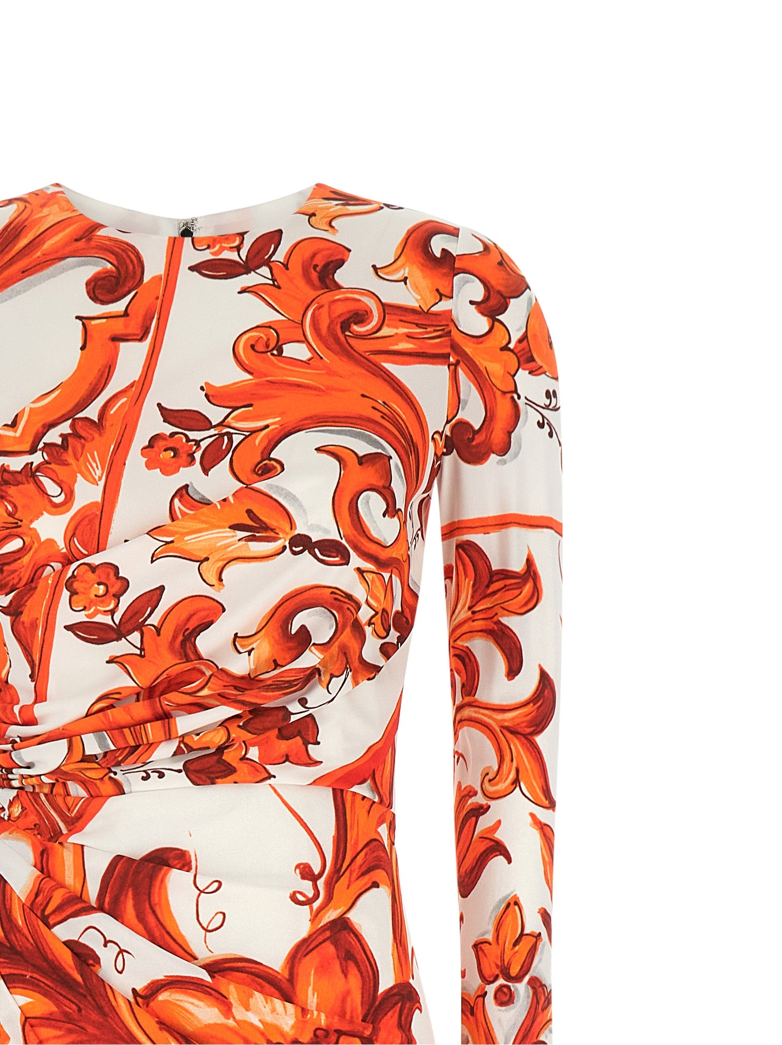 Dolce & Gabbana Orange Viscose Long Dress Dolce & Gabbana