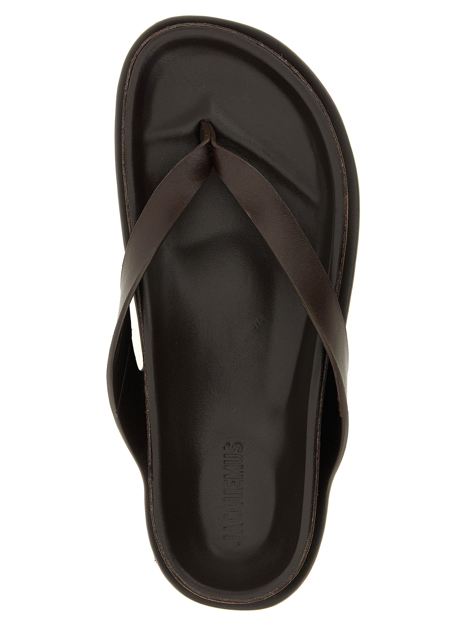 Jacquemus Brown Cowhide Slides Jacquemus