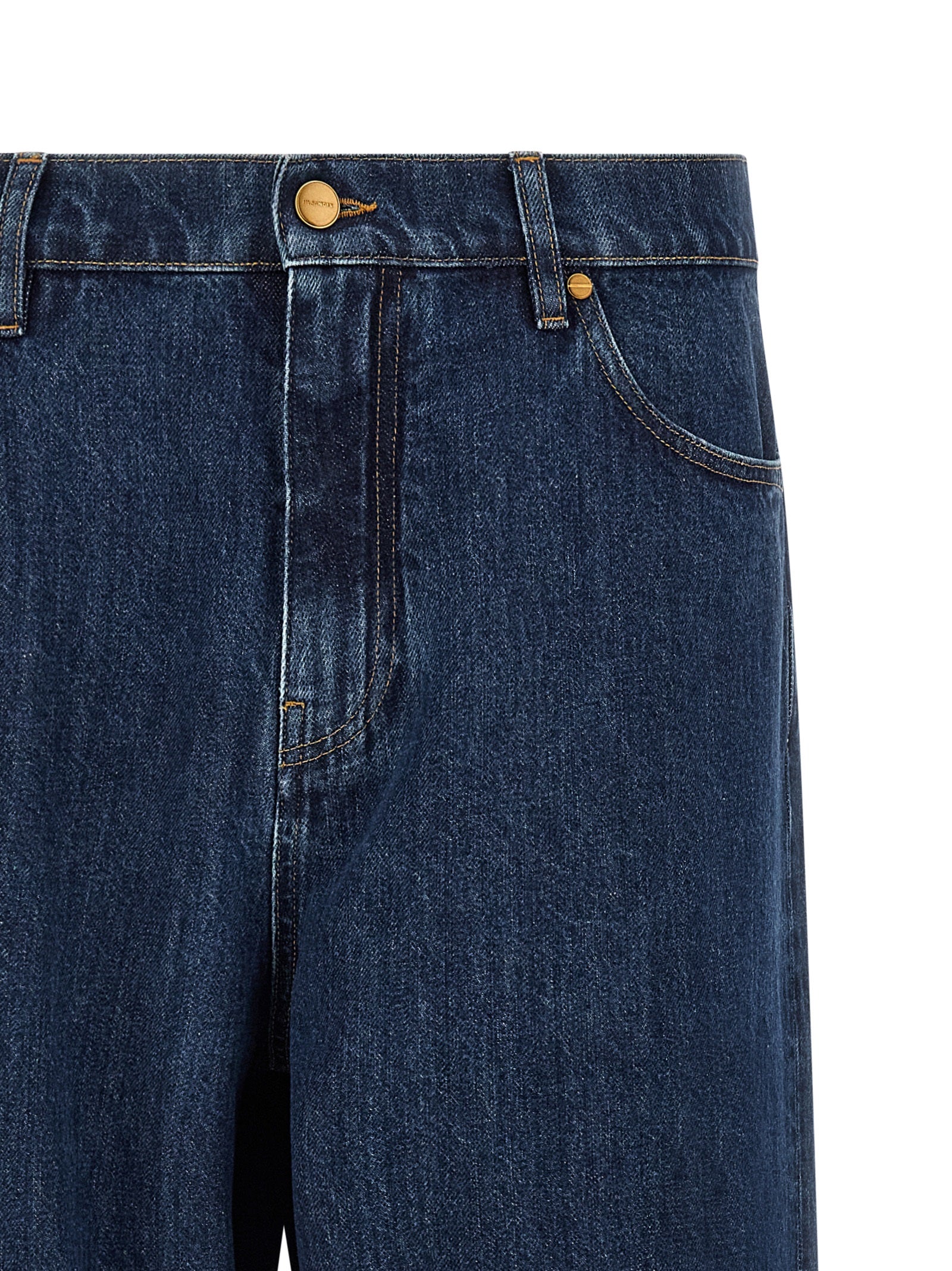 Jil Sander Blue Cotton Straight-Leg Jeans Jil Sander