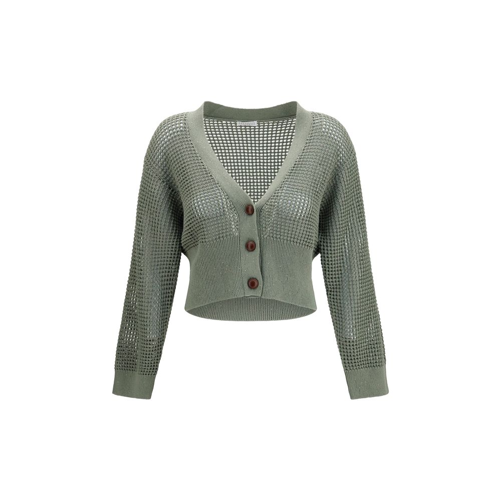 Brunello Cucinelli Bicolor Cotton Cardigan Brunello Cucinelli