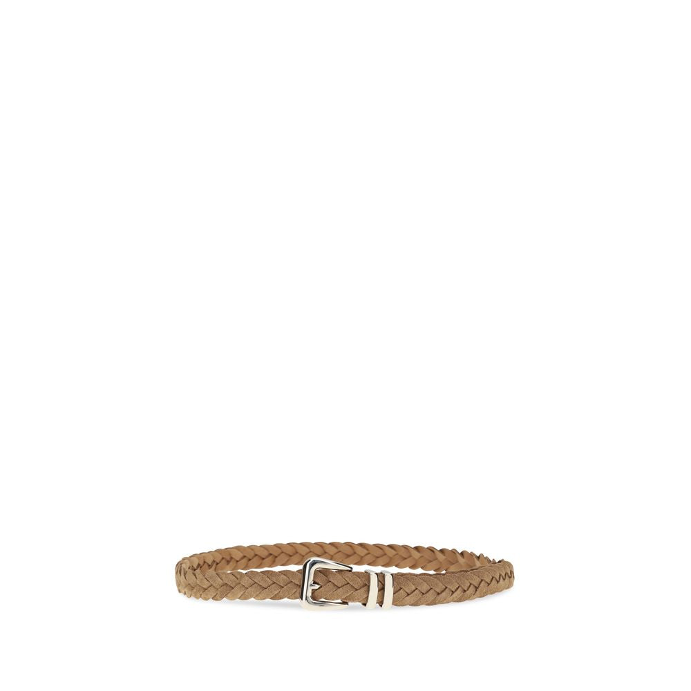 Brunello Cucinelli Beige Calf Leather Bos Taurus Regular Belt Brunello Cucinelli