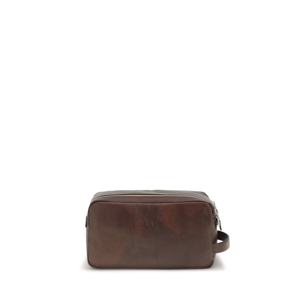 Brunello Cucinelli Brown Calf Leather Bos Taurus Wallet Brunello Cucinelli