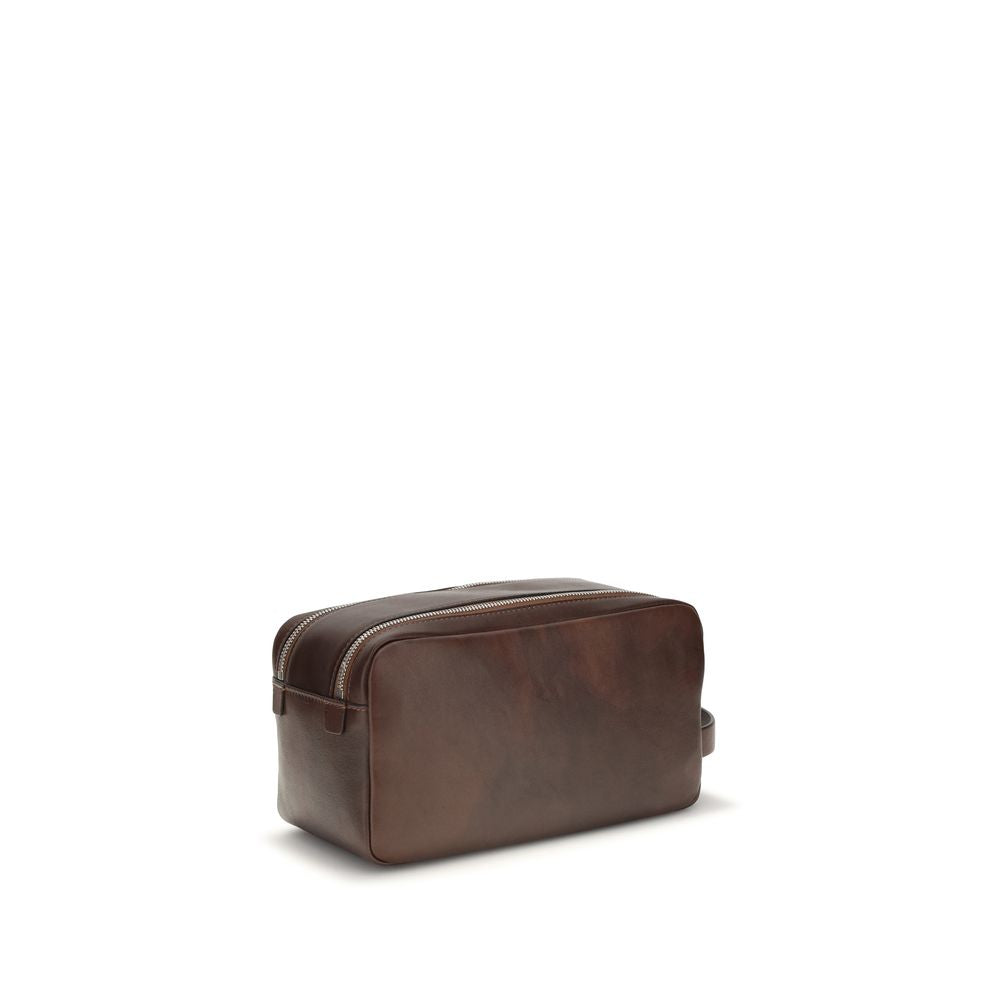 Brunello Cucinelli Brown Calf Leather Bos Taurus Wallet Brunello Cucinelli