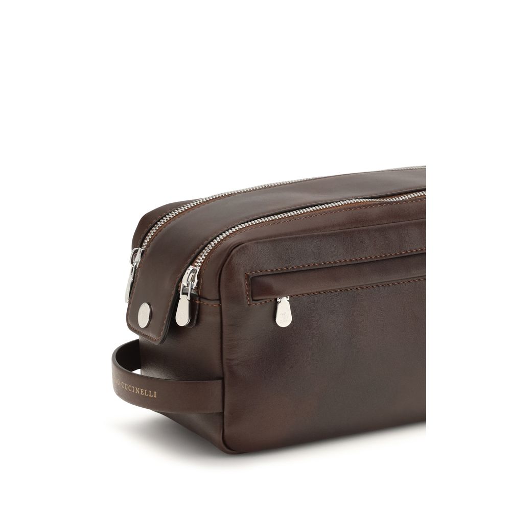 Brunello Cucinelli Brown Calf Leather Bos Taurus Wallet Brunello Cucinelli