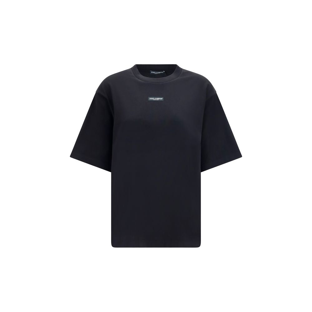 Dolce & Gabbana Black Cotton T-Shirt Dolce & Gabbana