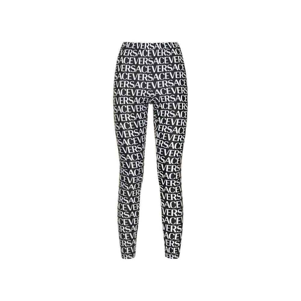 Versace Black Elastane Leggings Versace