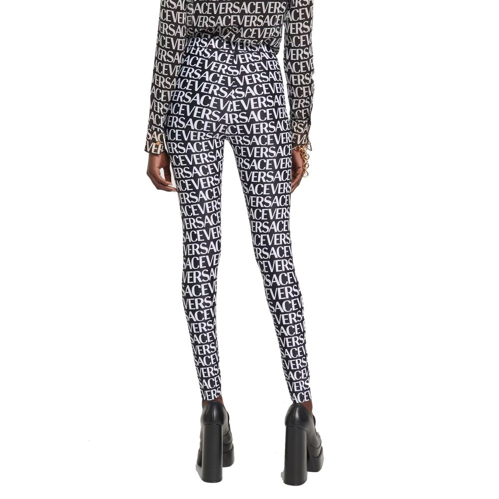 Versace Black Elastane Leggings Versace