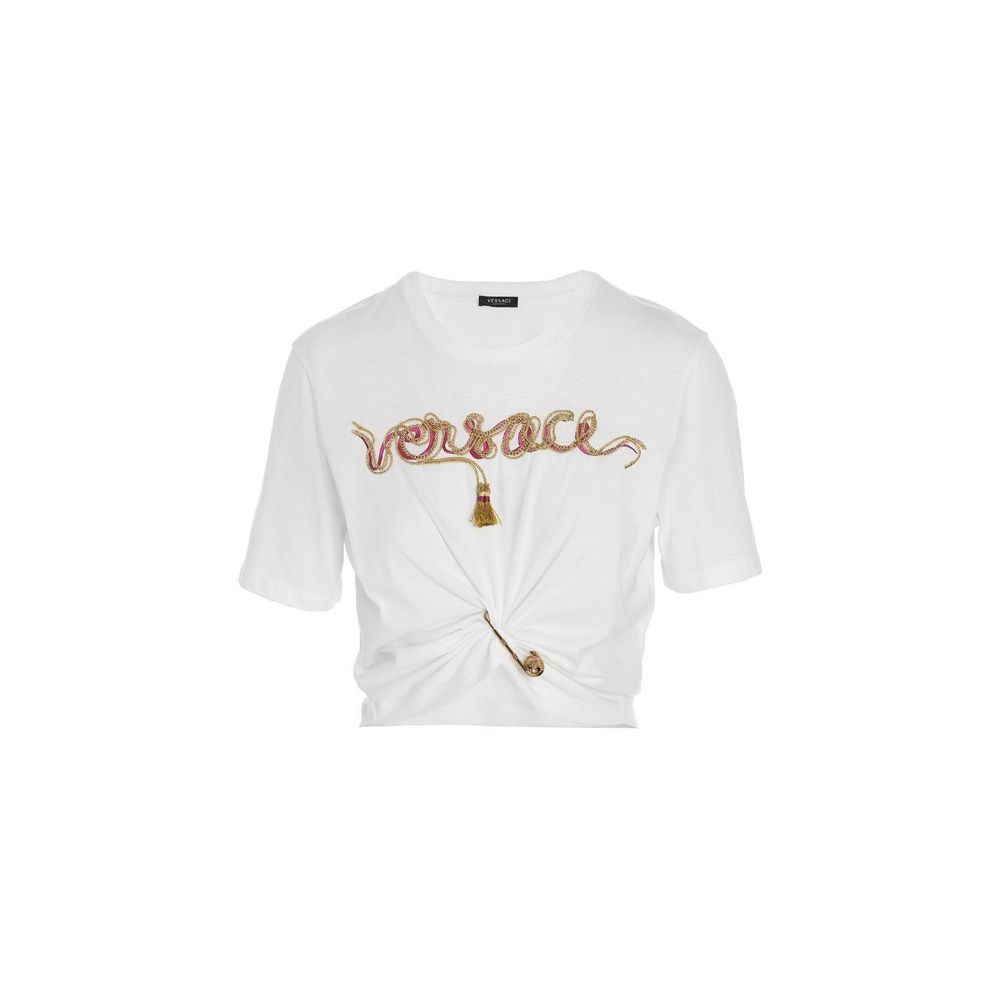 Versace White Cotton T-Shirt Versace