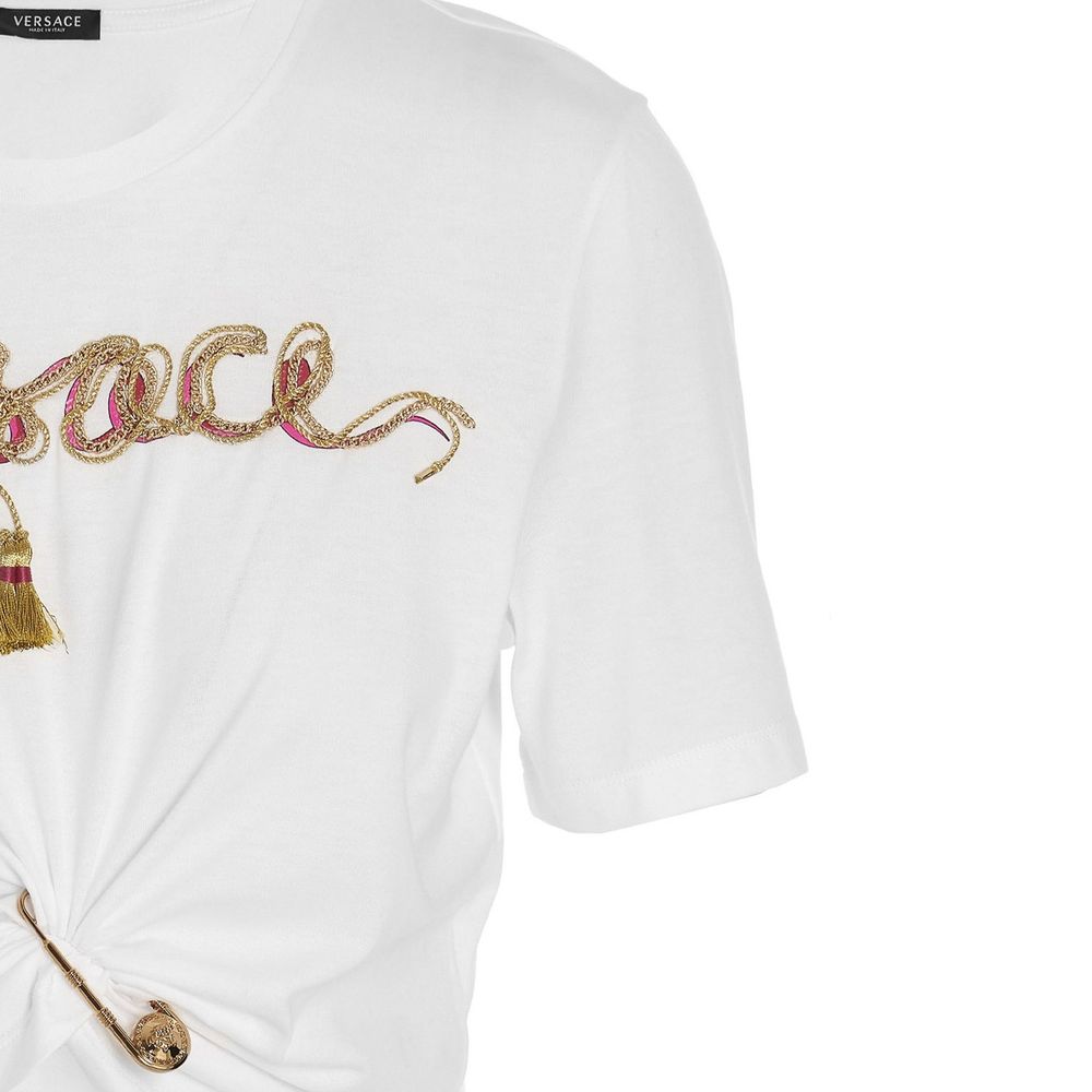 Versace White Cotton T-Shirt Versace