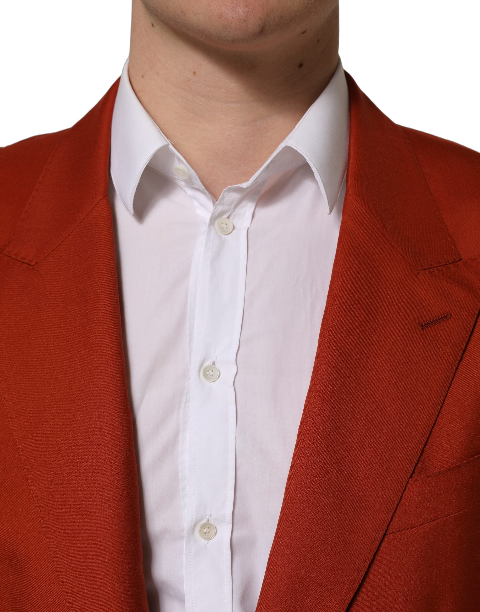 Dolce & Gabbana Red Cashmere Single Breasted Blazer Jacket Dolce & Gabbana