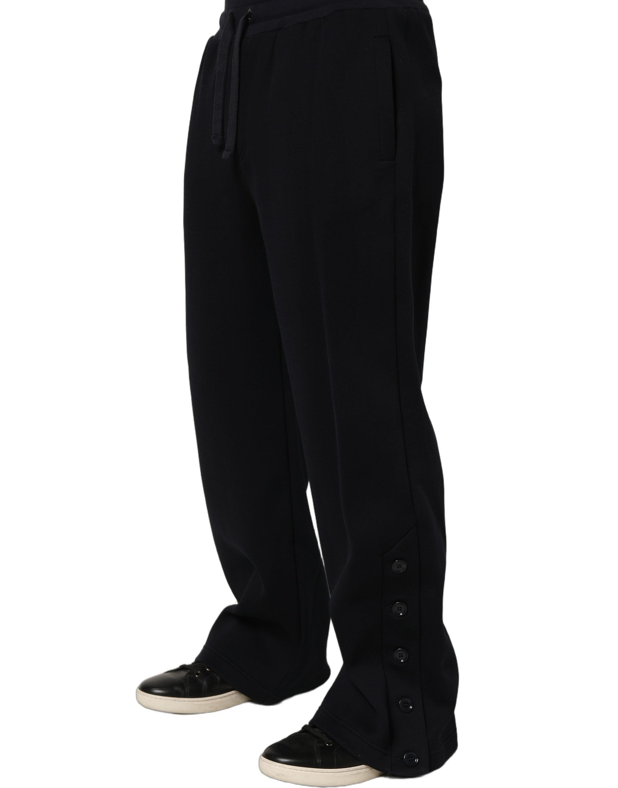 Dolce & Gabbana Black Drawstring Viscose Jogger Men Sweatpants Pants Dolce & Gabbana