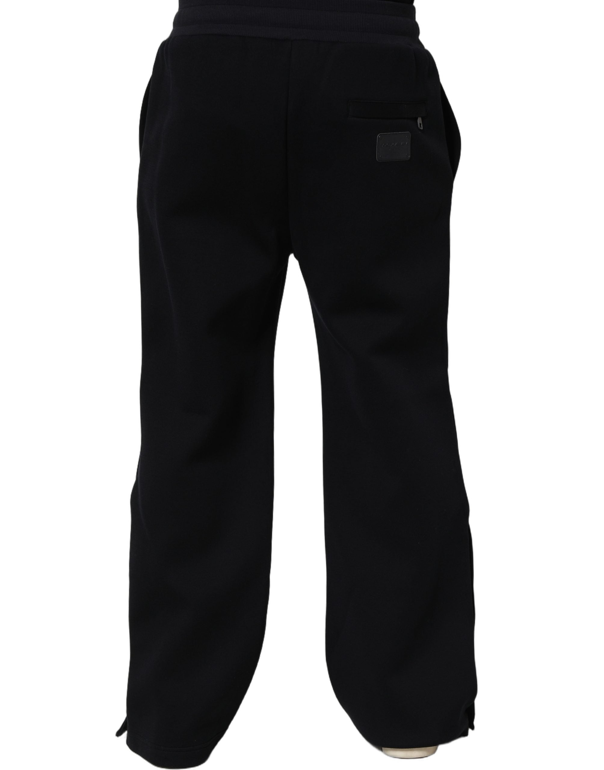 Dolce & Gabbana Black Drawstring Viscose Jogger Men Sweatpants Pants Dolce & Gabbana