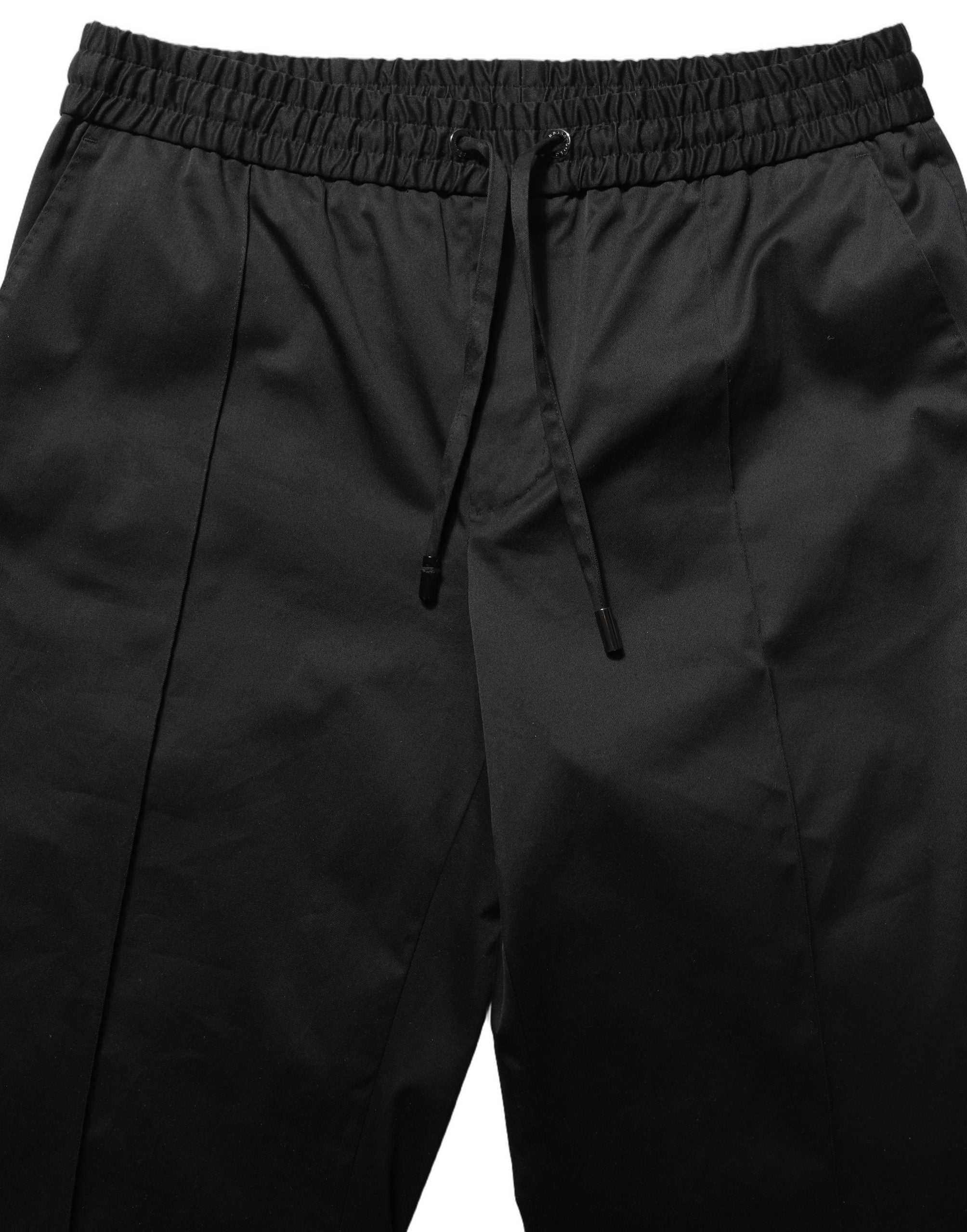Dolce & Gabbana Black Drawstring Cotton Jogger Men Sweatpants Pants Dolce & Gabbana