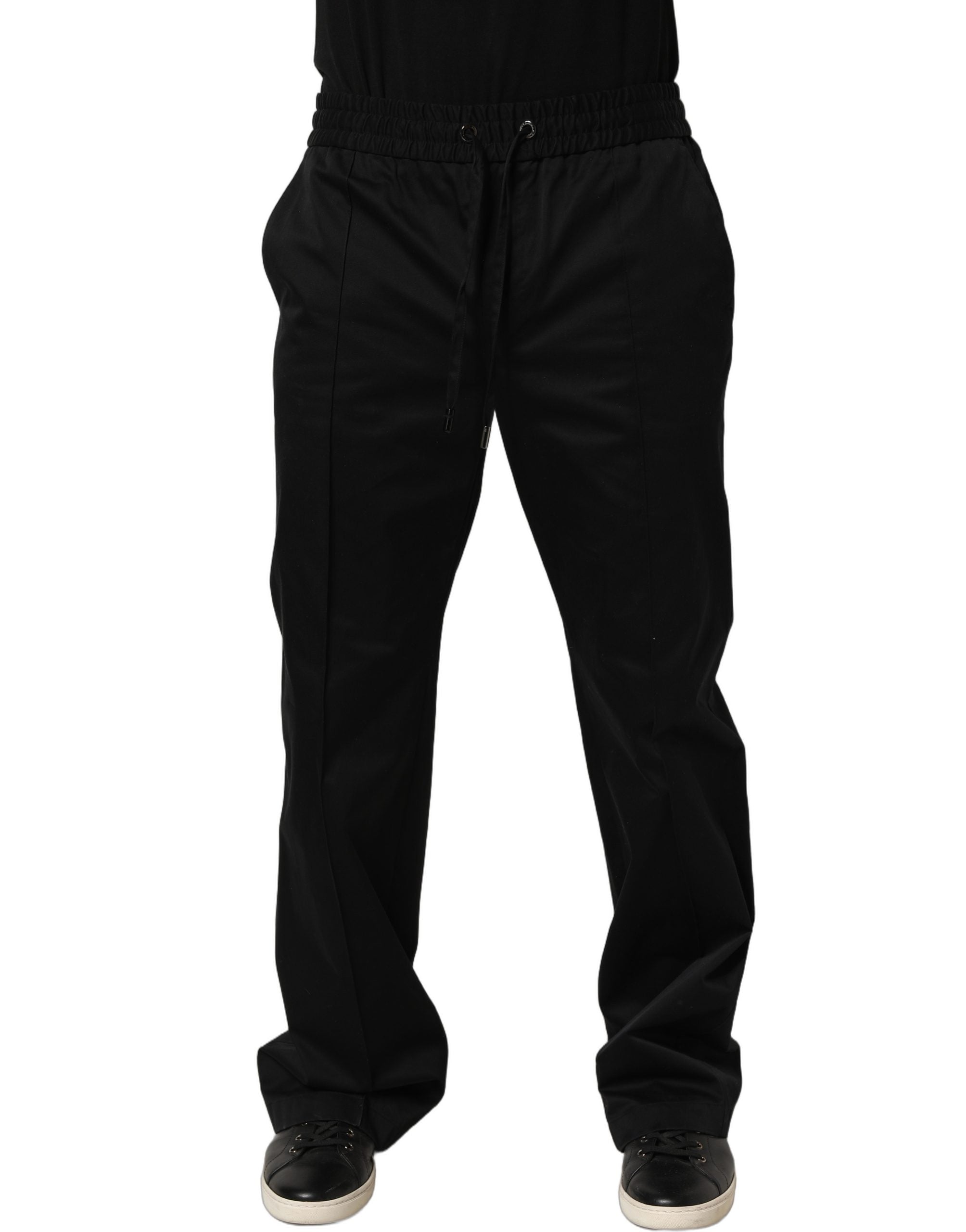 Dolce & Gabbana Black Drawstring Cotton Jogger Men Sweatpants Pants Dolce & Gabbana