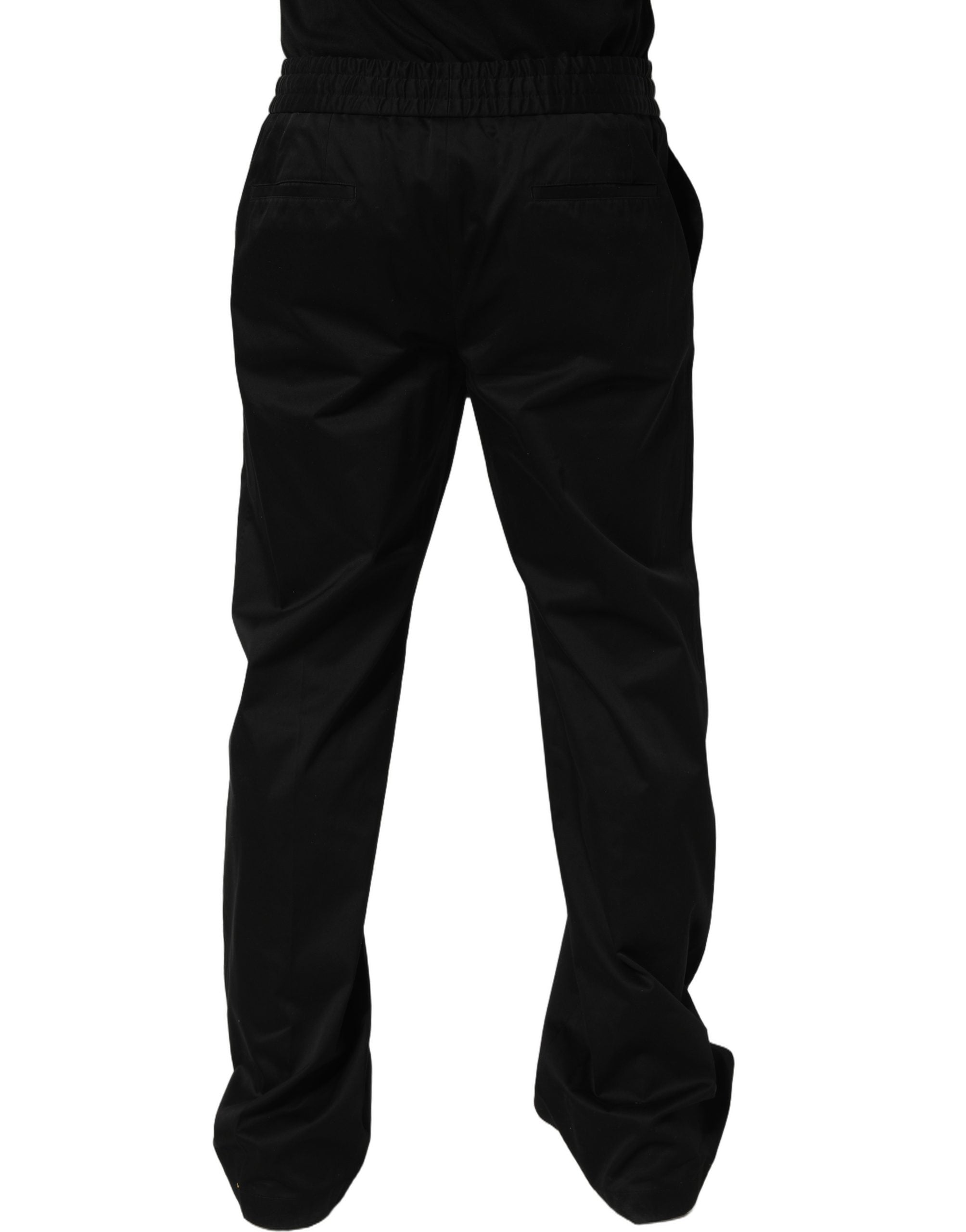 Dolce & Gabbana Black Drawstring Cotton Jogger Men Sweatpants Pants Dolce & Gabbana