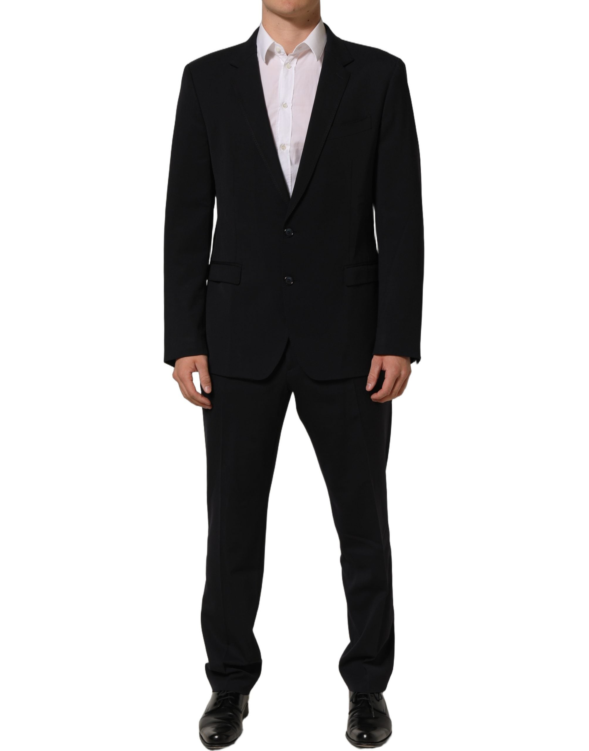 Dolce & Gabbana Black Wool Slim Fit Formal Men 2 Piece Suit Dolce & Gabbana