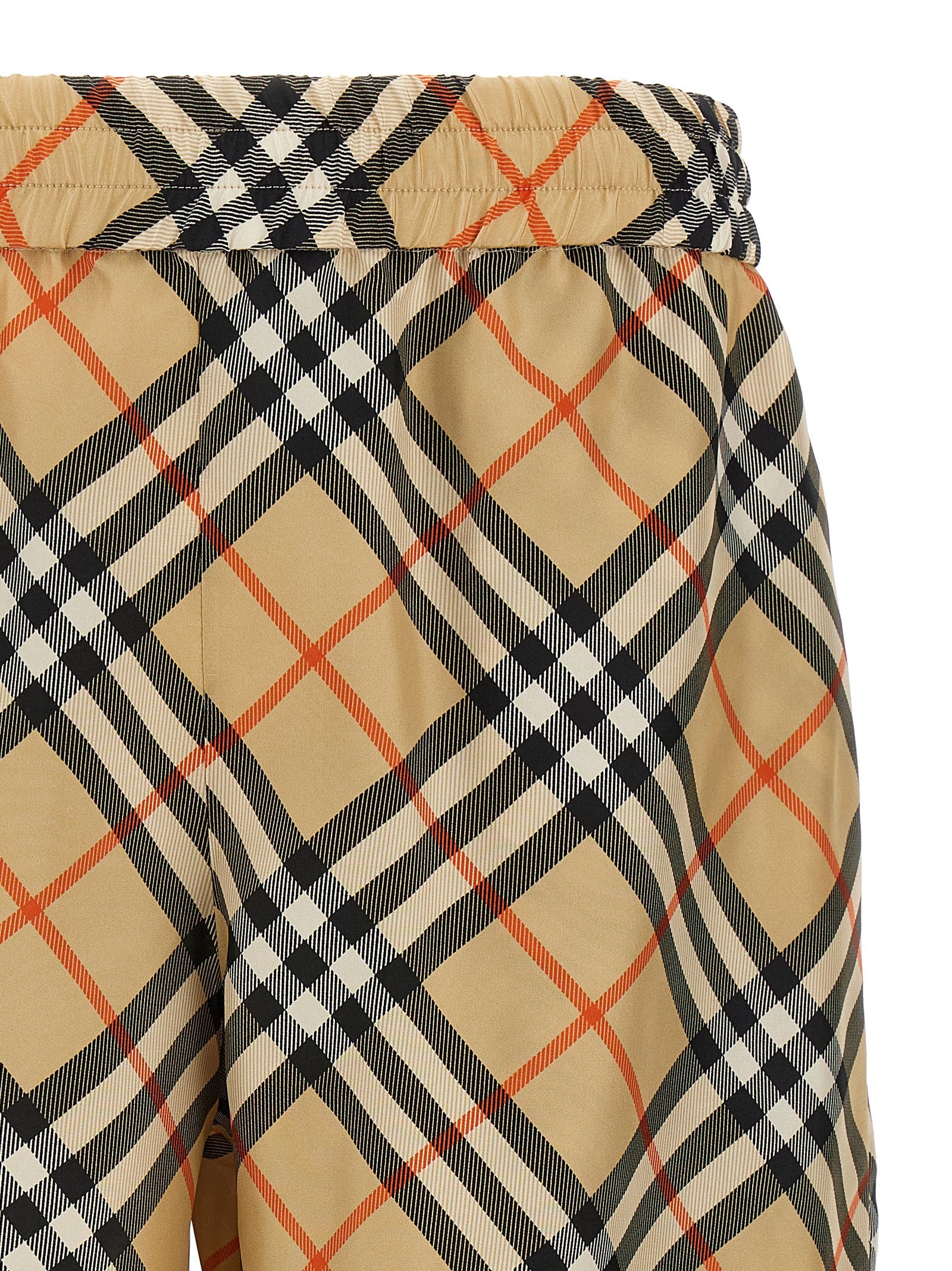 Burberry Beige Satin Bermuda Shorts Burberry