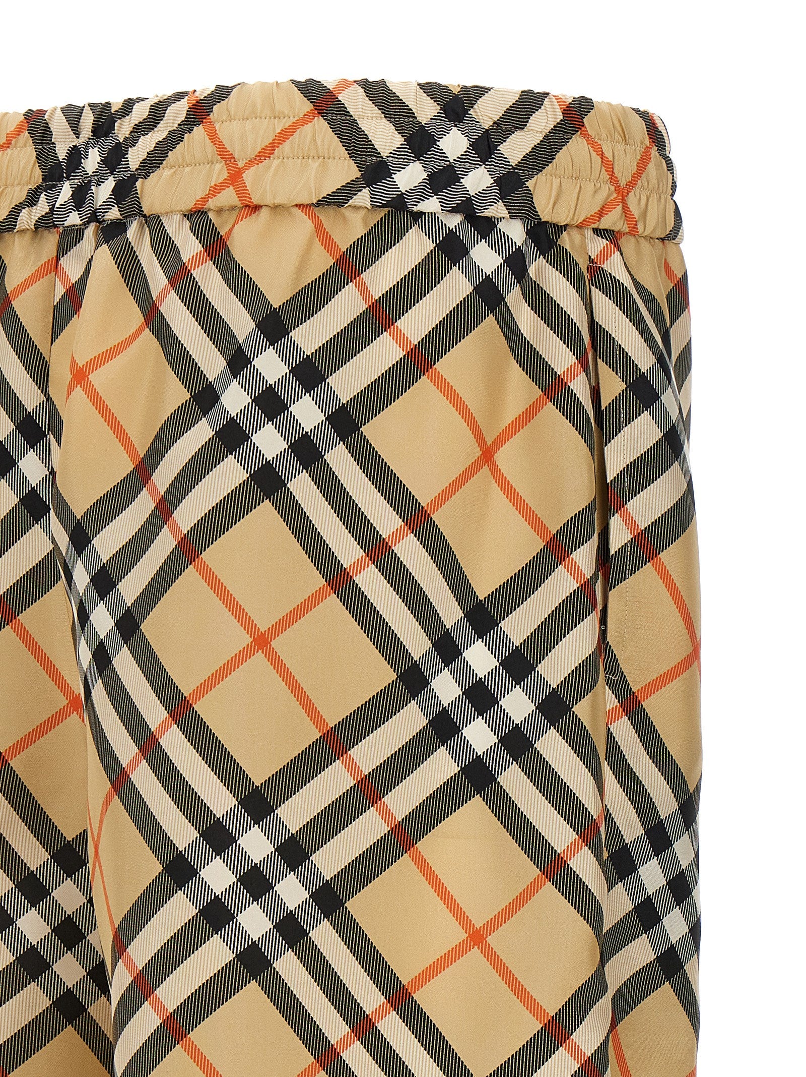 Burberry Beige Satin Bermuda Shorts Burberry