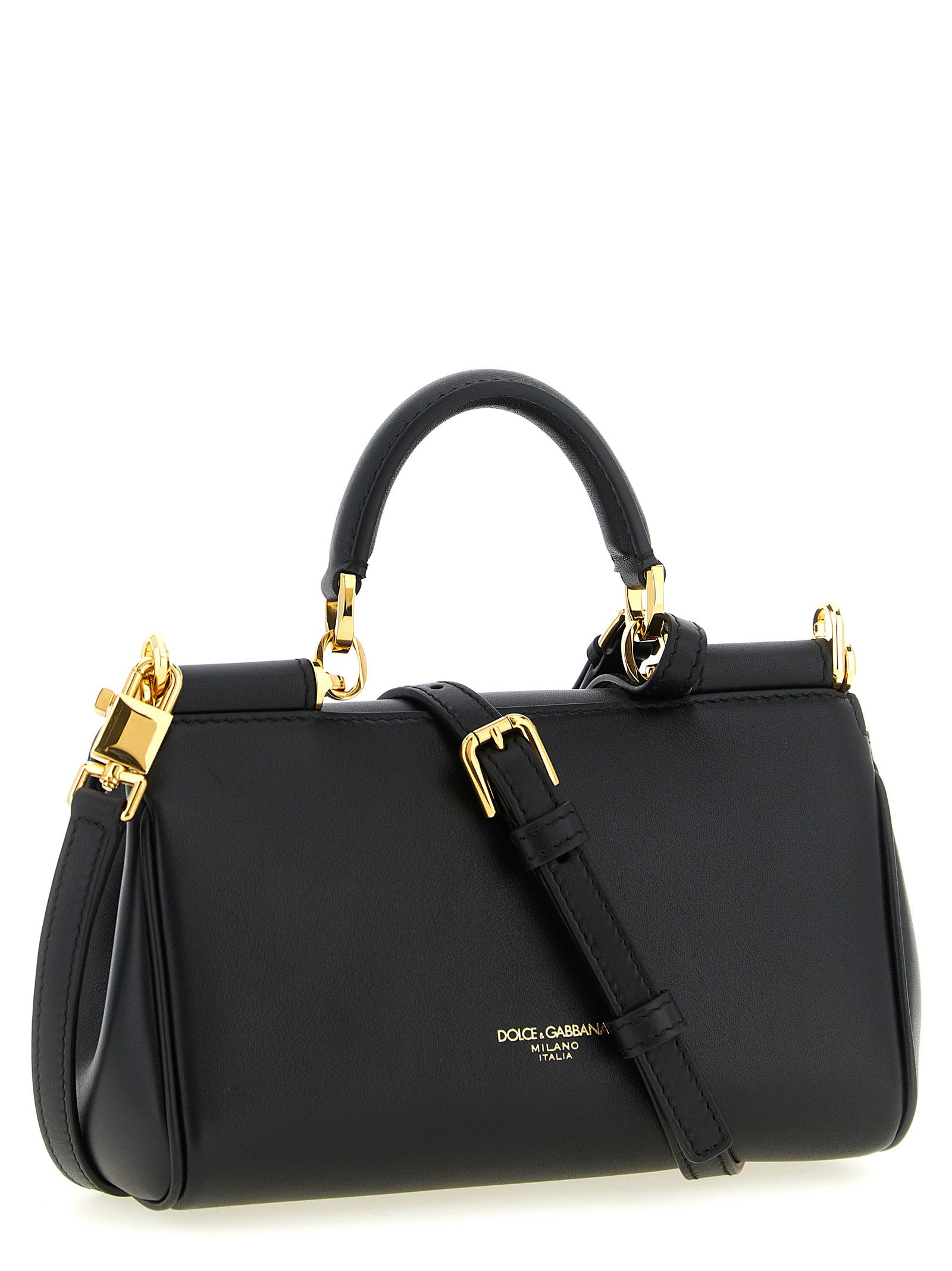 Dolce & Gabbana Black Calfskin Handbag Dolce & Gabbana