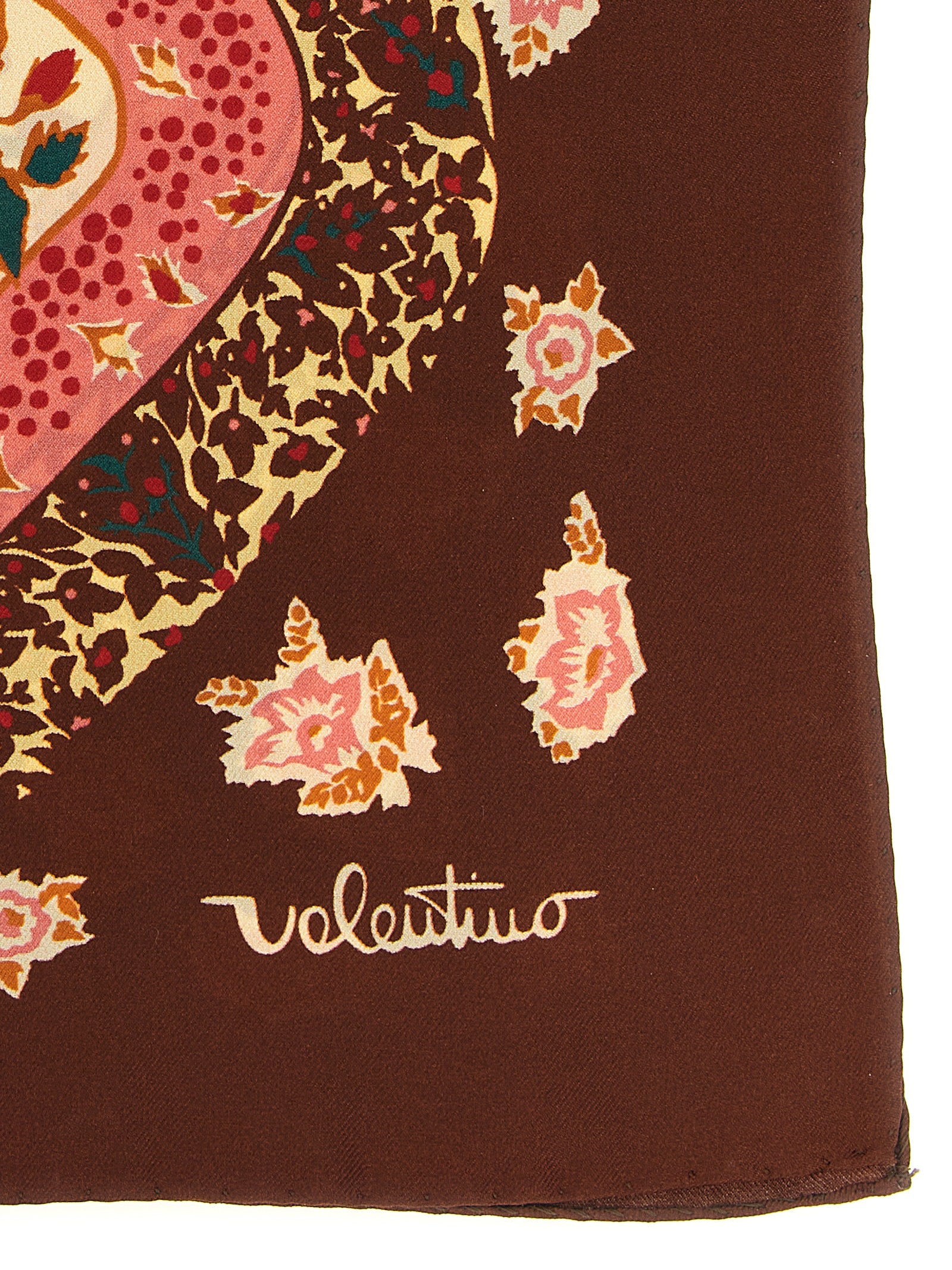 Valentino Garavani Brown Silk Foulard Valentino Garavani