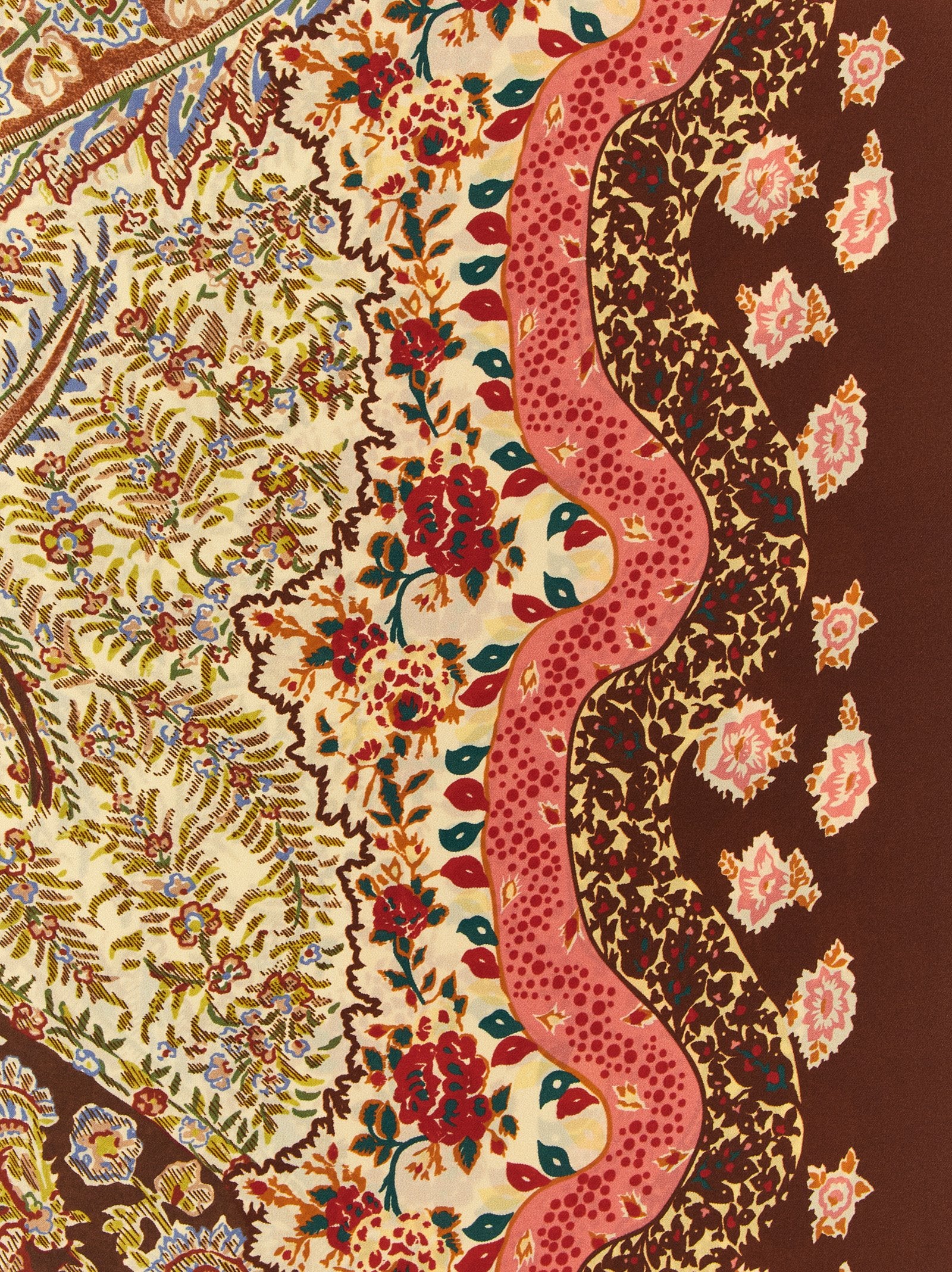 Valentino Garavani Brown Silk Foulard Valentino Garavani