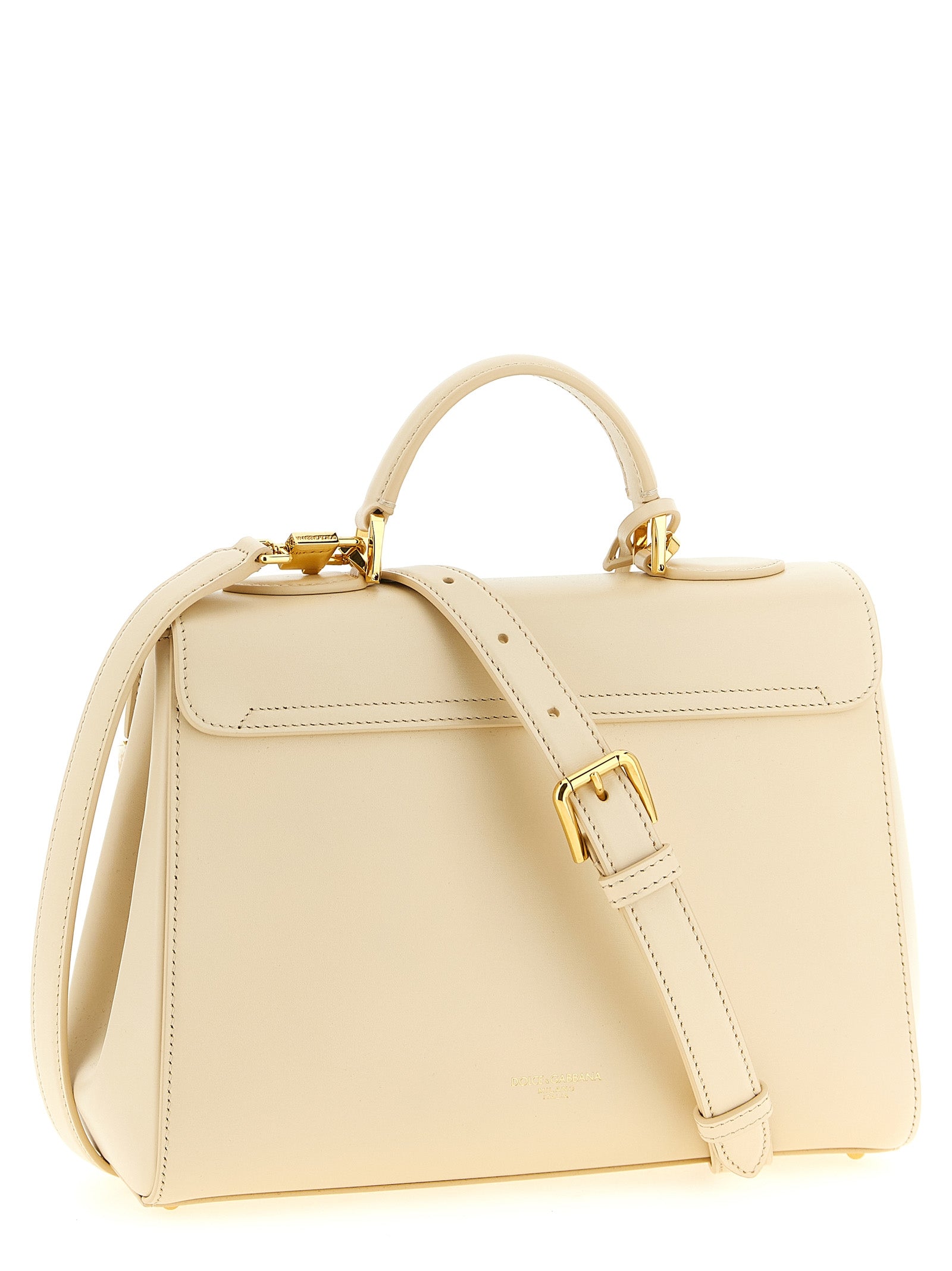 Dolce & Gabbana White Lamb Leather Handbag Dolce & Gabbana