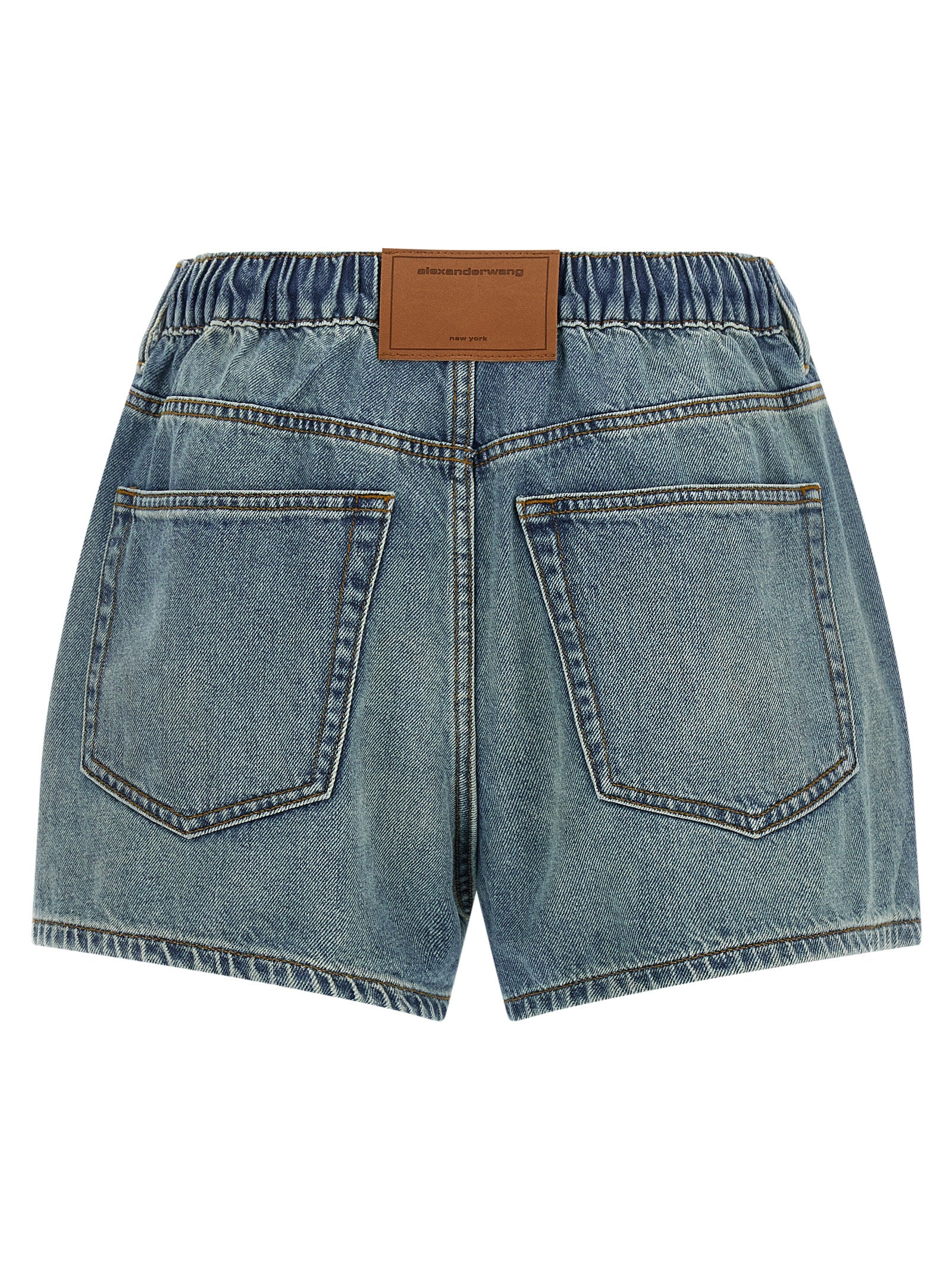 Alexander Wang Blue Cotton Bermuda Shorts