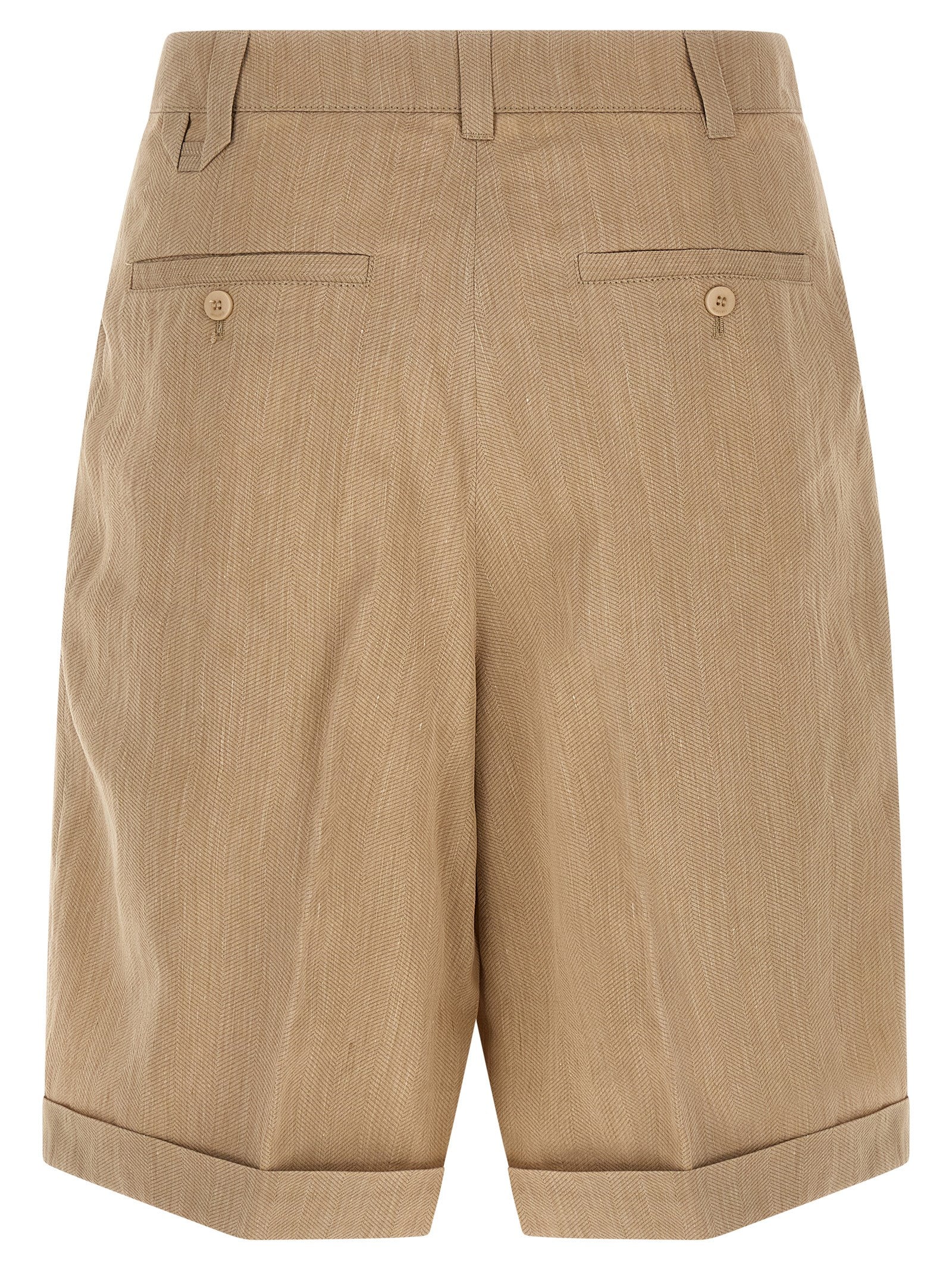 Jacquemus Beige Linen Bermuda Shorts Jacquemus