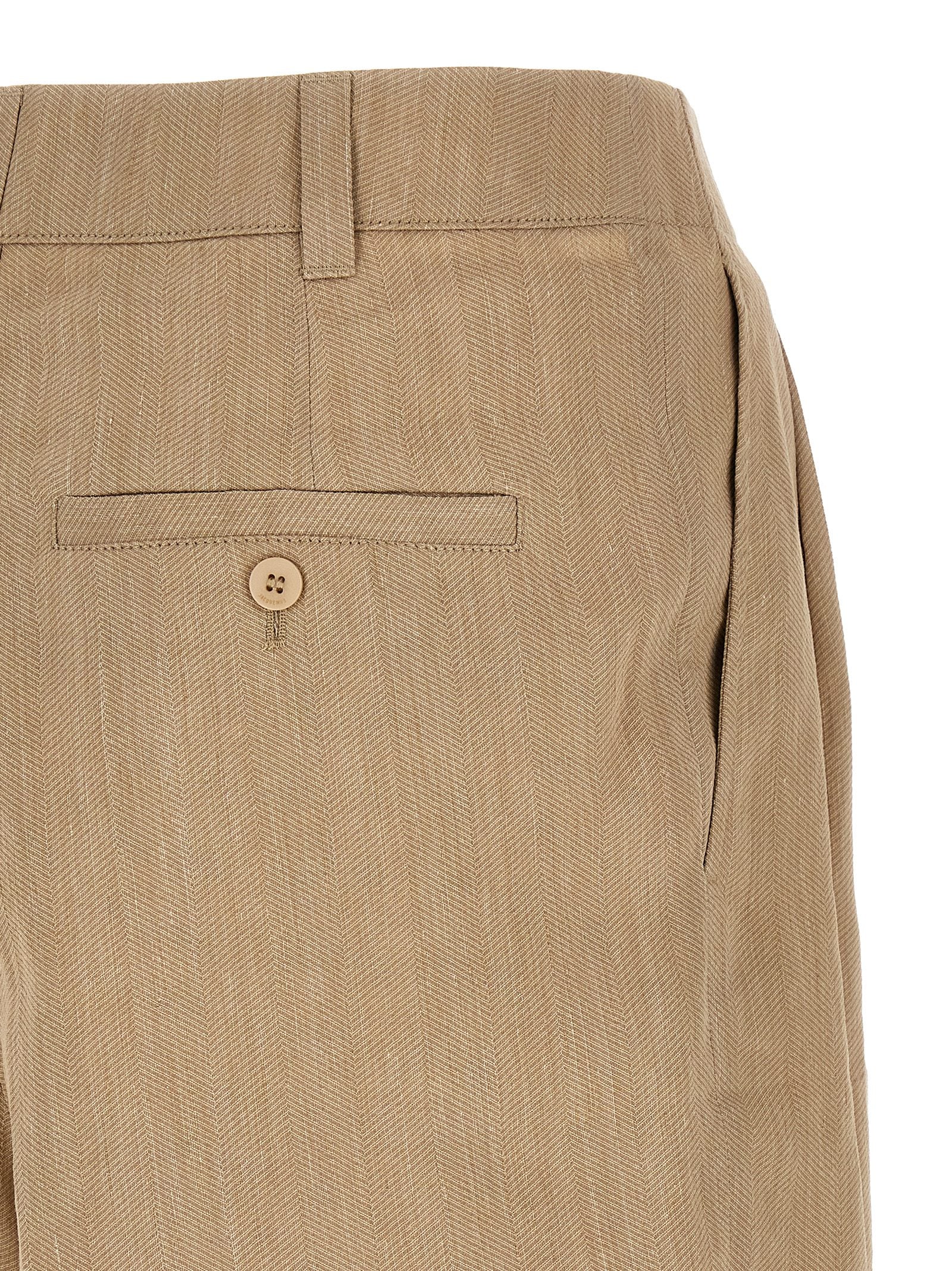 Jacquemus Beige Linen Bermuda Shorts Jacquemus