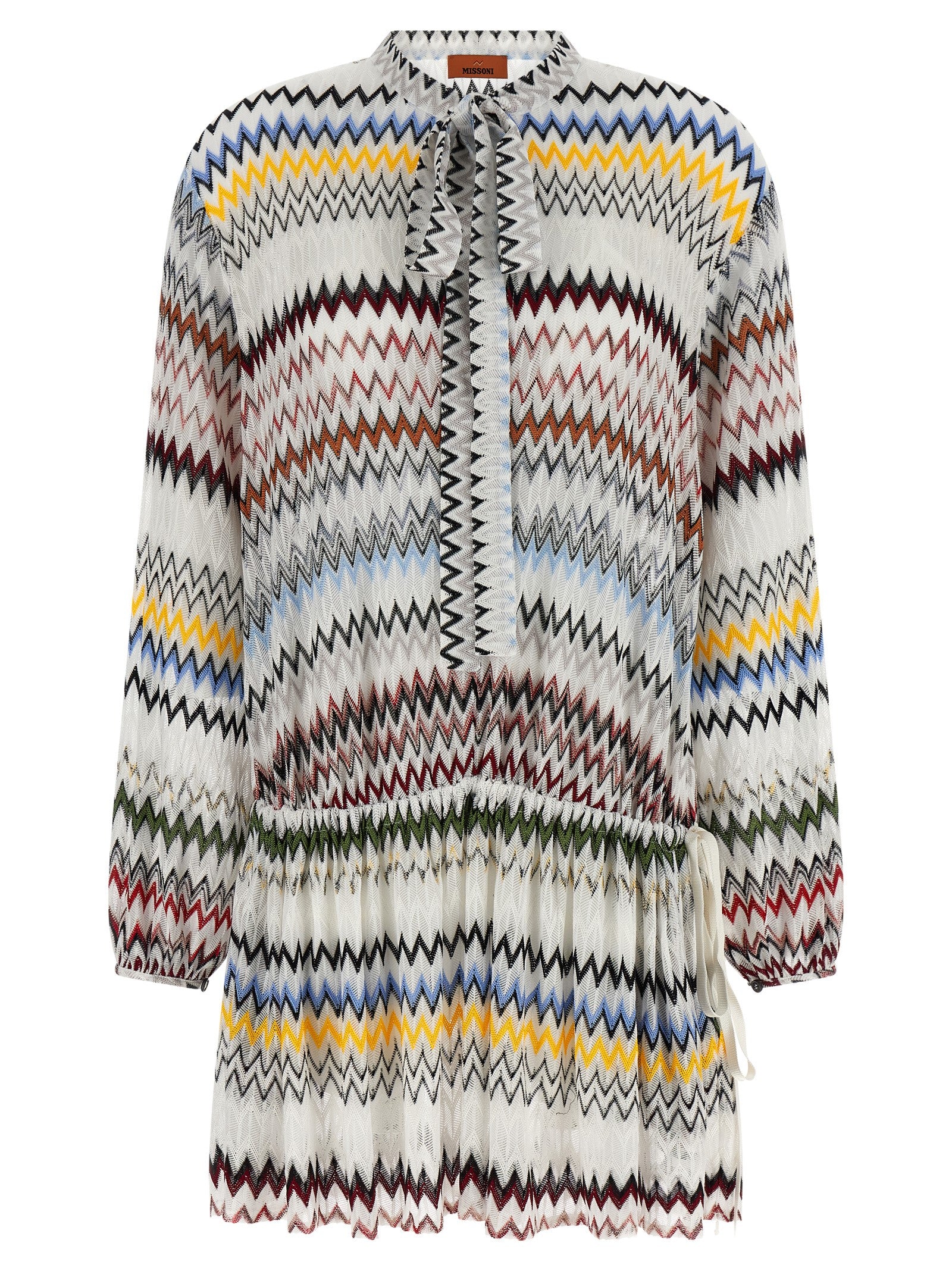 Missoni White Viscose Short Dress Missoni