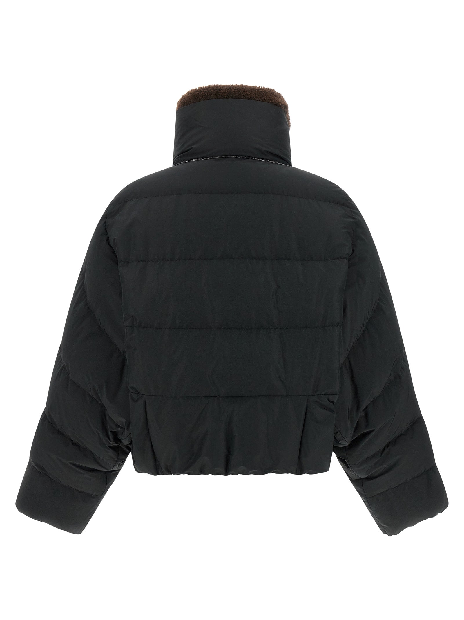 Brunello Cucinelli Black Cotton Full-Length Jacket Brunello Cucinelli