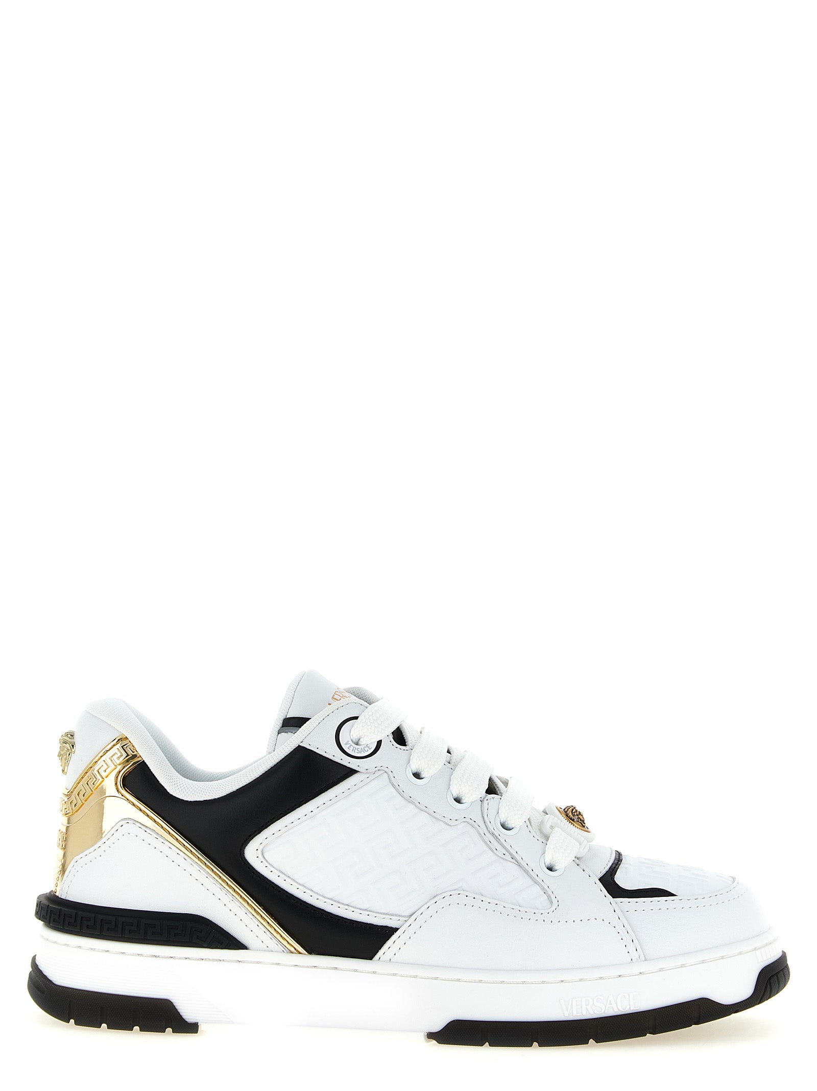 Versace Bicolor Leather Low Top Sneakers Versace