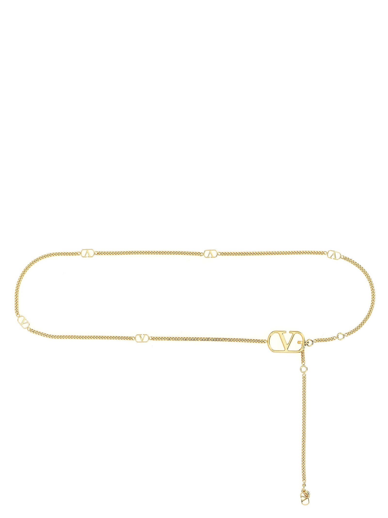 Valentino Garavani Gold Brass Regular Belt Valentino Garavani