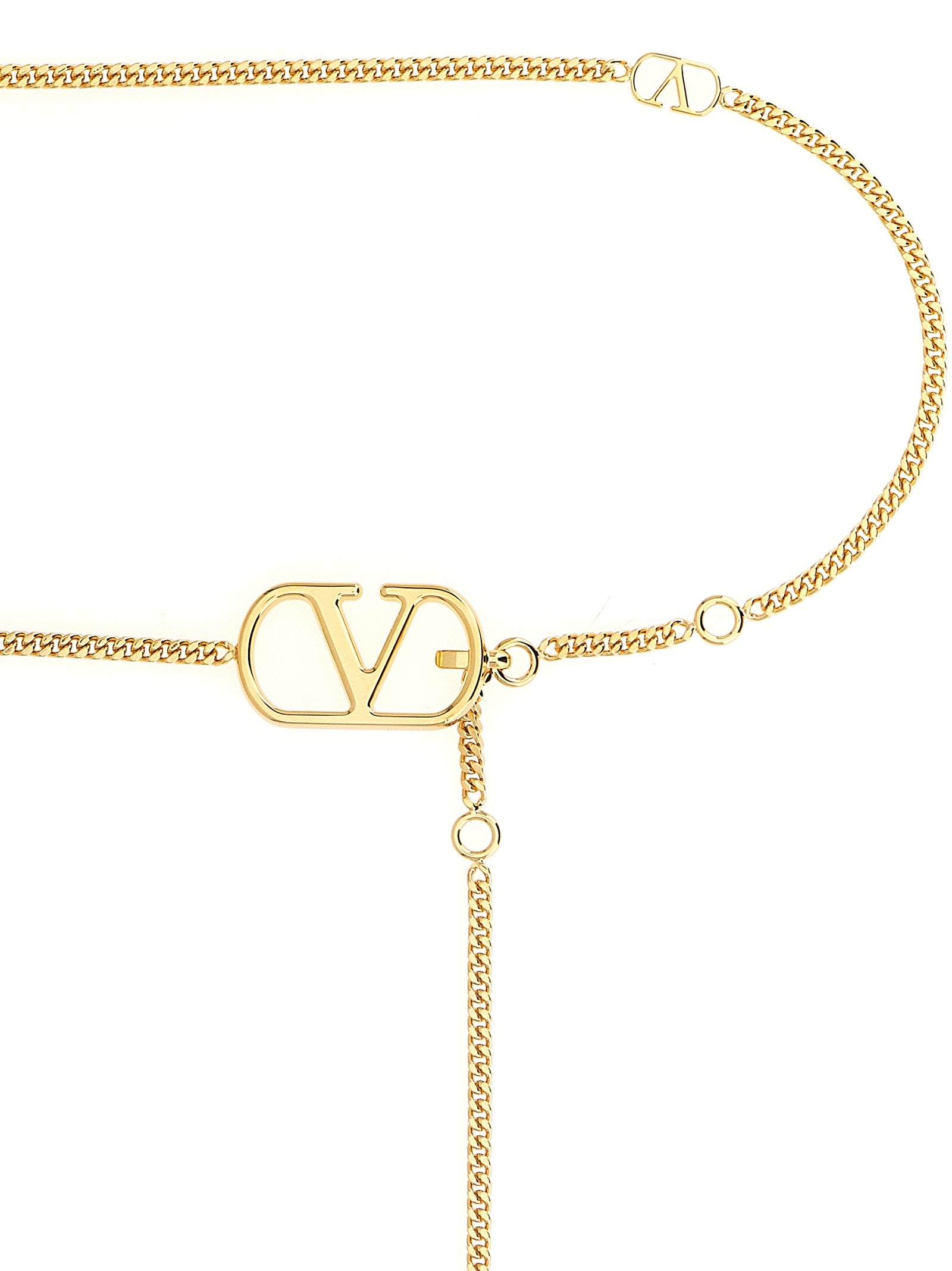 Valentino Garavani Gold Brass Regular Belt Valentino Garavani
