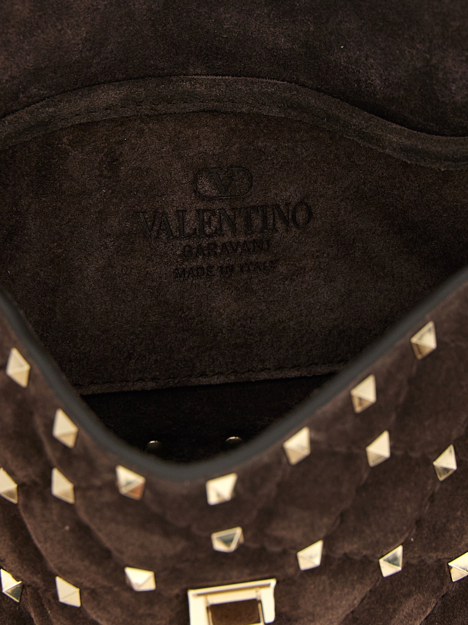 Valentino Garavani Brown Calfskin Shoulder Bag Valentino Garavani