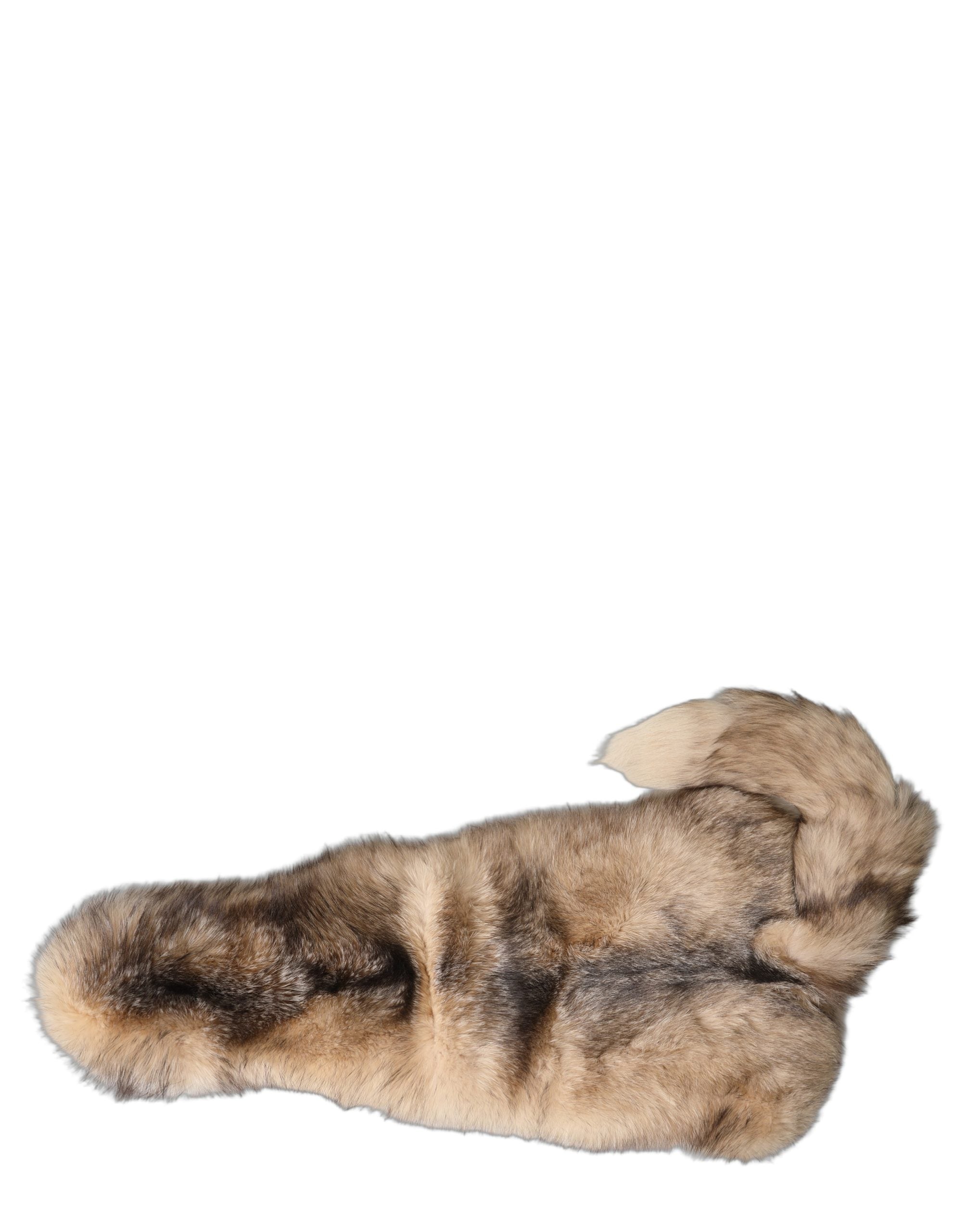 Dolce & Gabbana Brown Frost Fox Fur Neck Warmer Winter Scarf Dolce & Gabbana