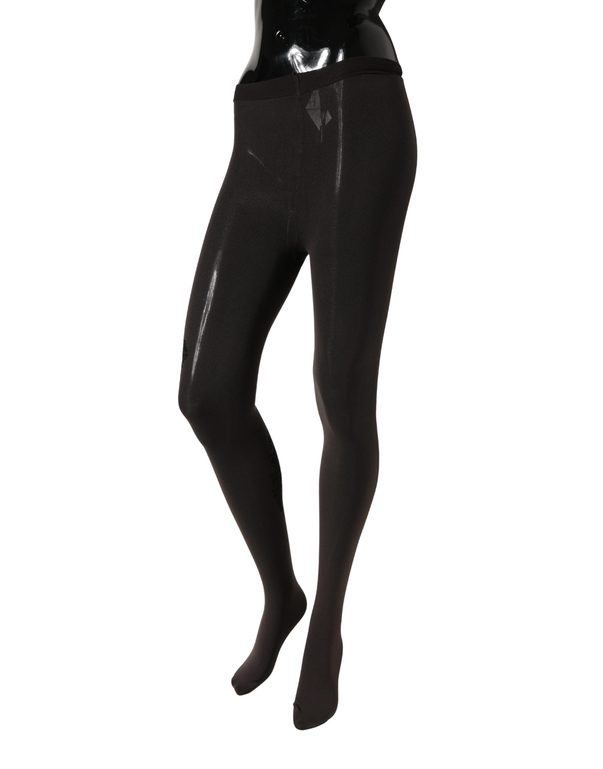 Dolce & Gabbana Black Nylon Tights Stocking Pantyhose Women Socks Dolce & Gabbana