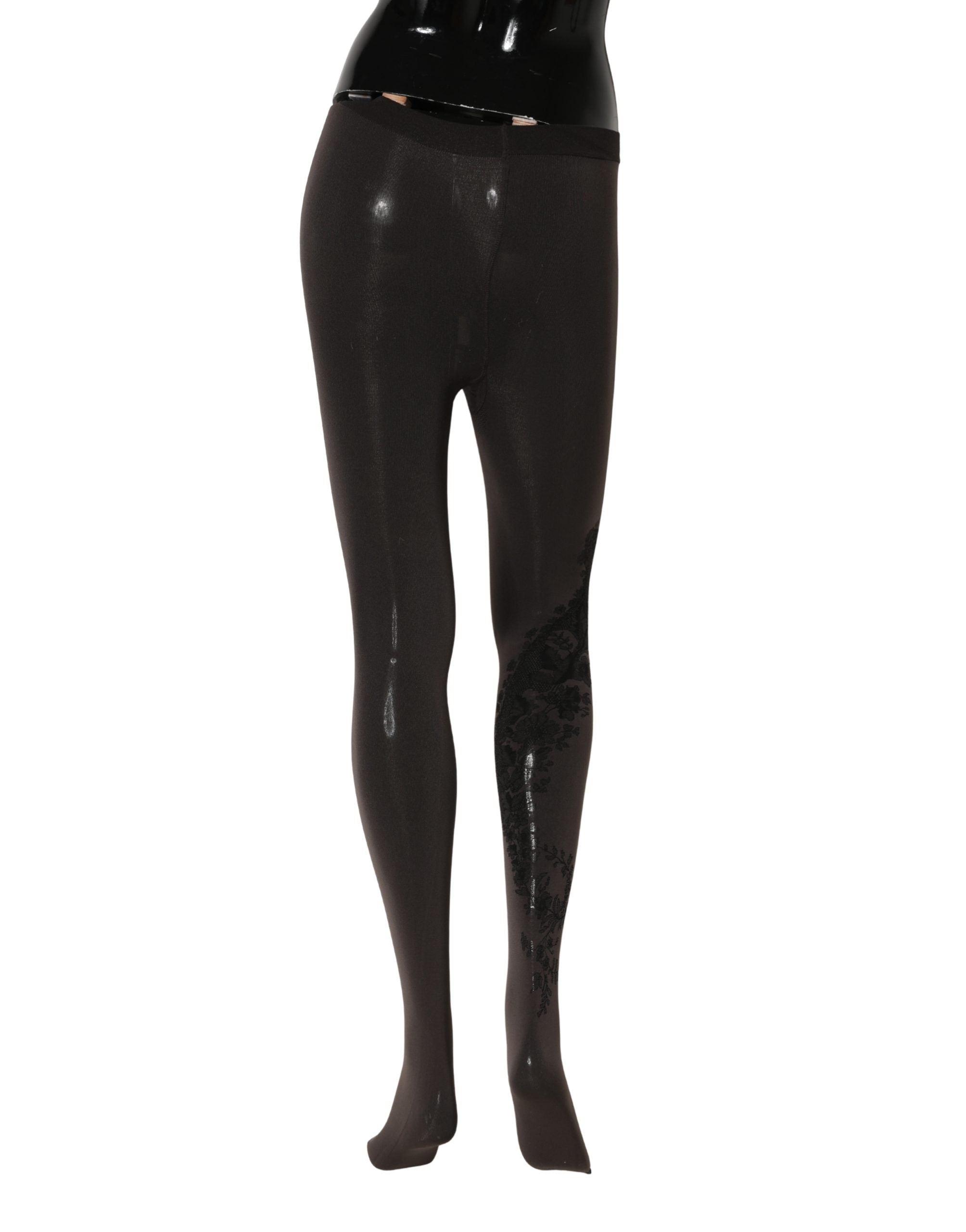 Dolce & Gabbana Black Nylon Tights Stocking Pantyhose Women Socks Dolce & Gabbana