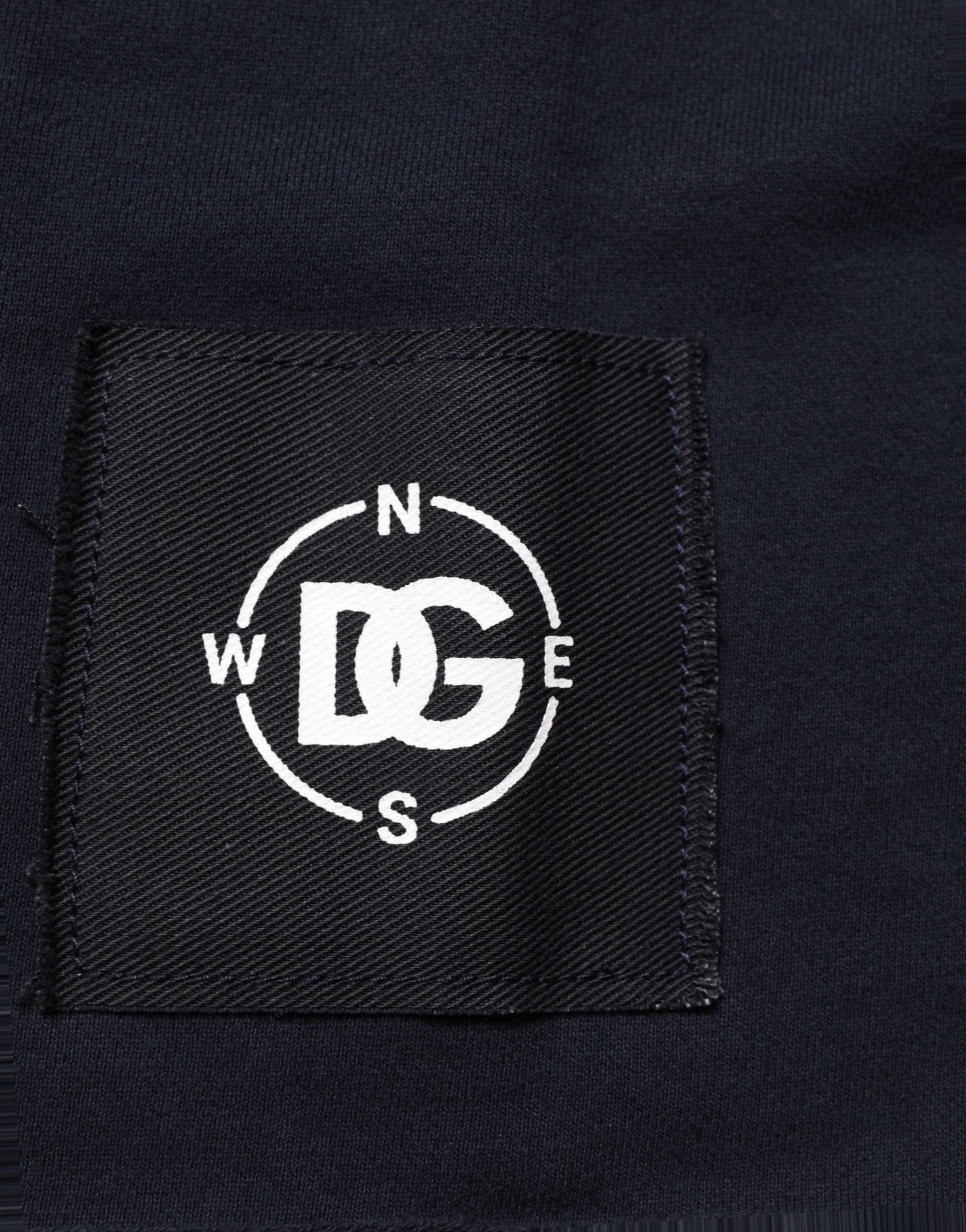 Dolce & Gabbana Dark Blue Logo Cotton Sweatshirt Sweater Dolce & Gabbana