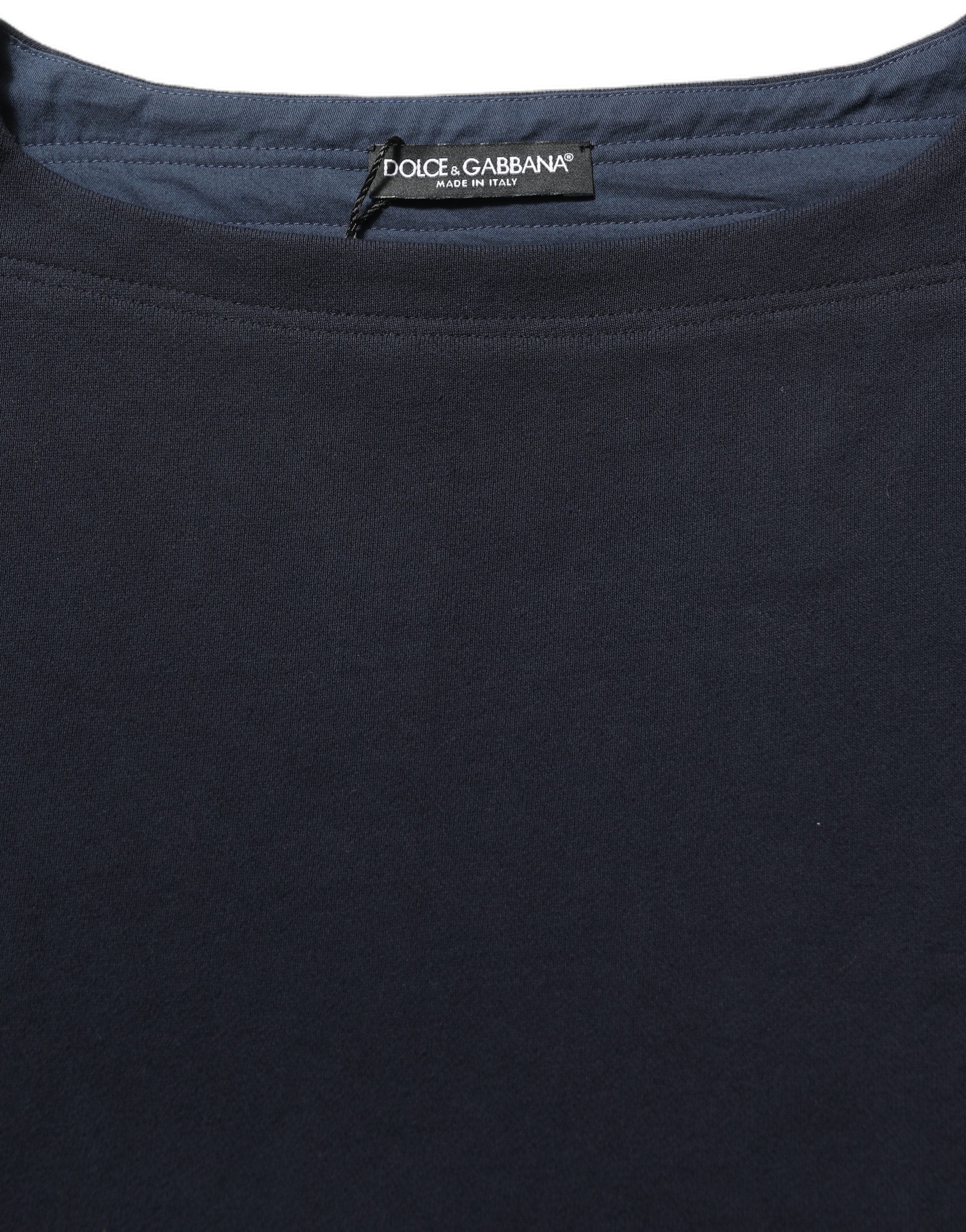 Dolce & Gabbana Dark Blue Logo Cotton Sweatshirt Sweater Dolce & Gabbana