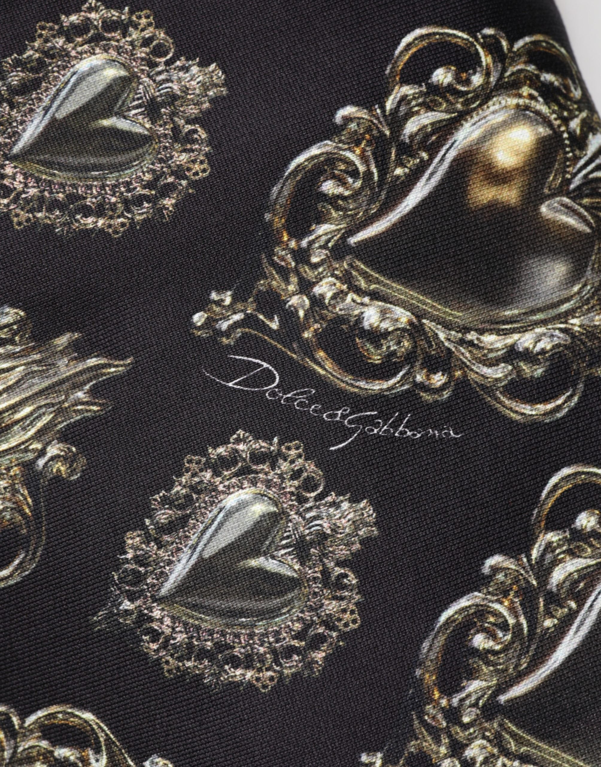 Dolce & Gabbana Black Sacred Heart Cotton Sweatshirt Sweater Dolce & Gabbana