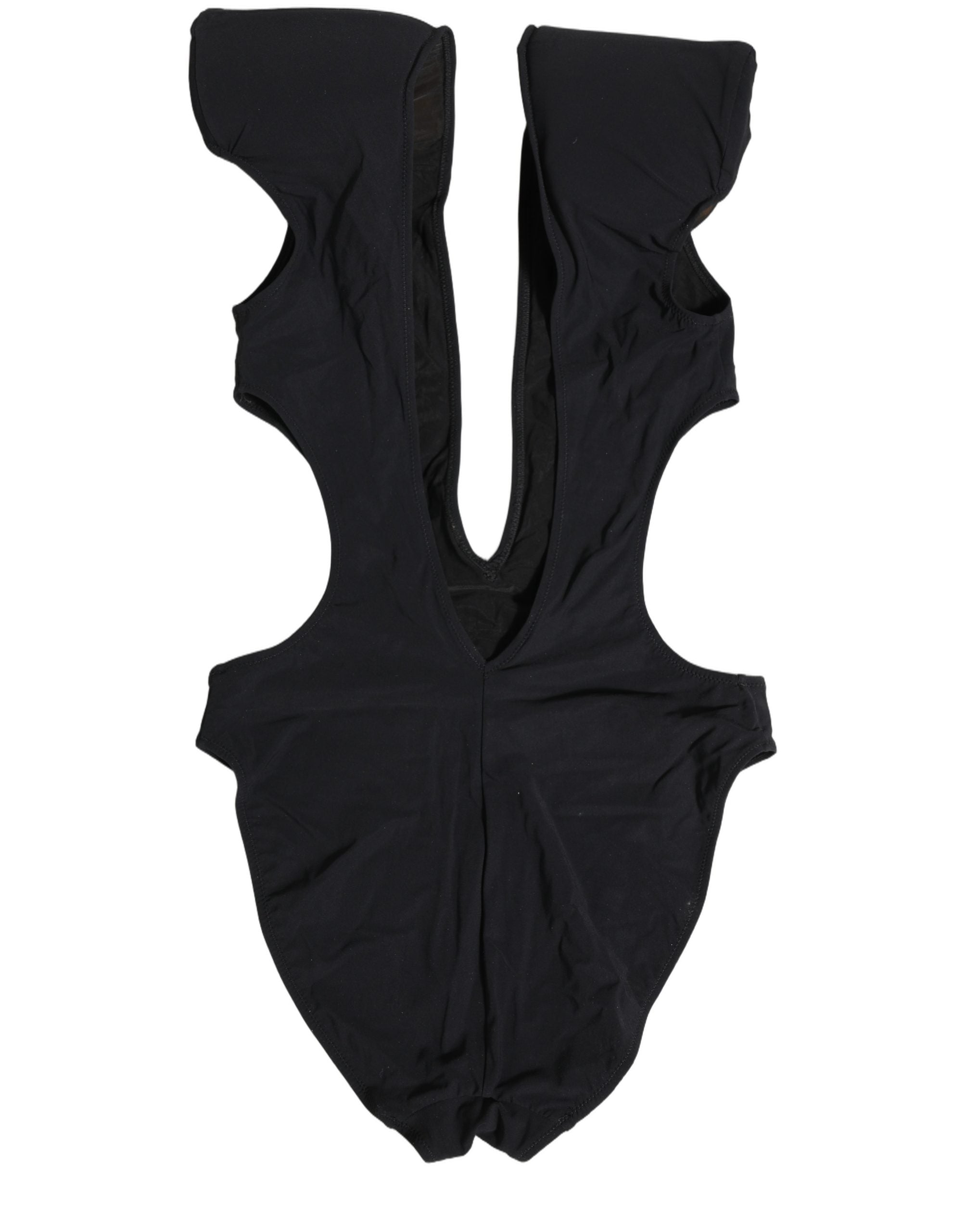 Dolce & Gabbana Black Logo Embellished Cutout One Piece Swimwear Dolce & Gabbana