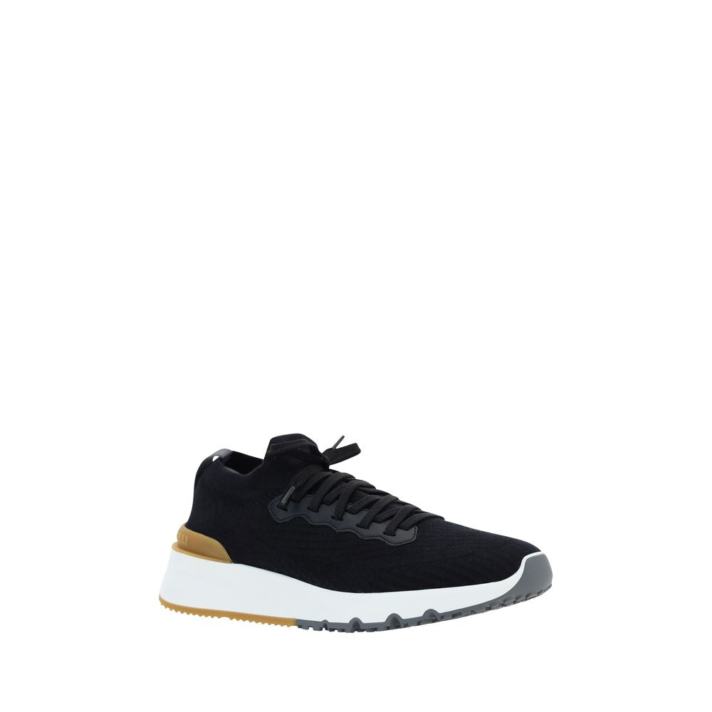 Brunello Cucinelli Black Cotton Athletic Sneakers Brunello Cucinelli