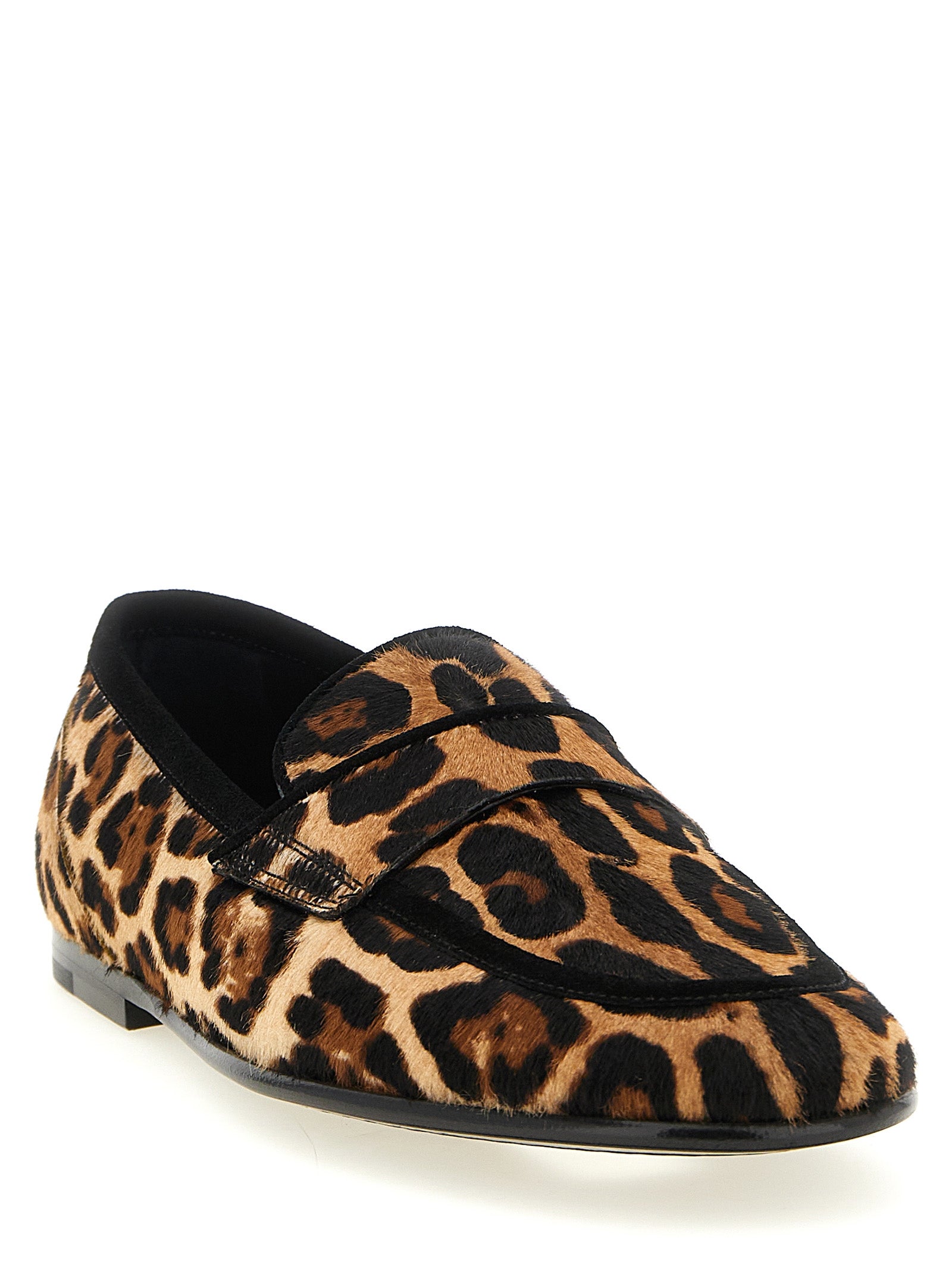 Dolce & Gabbana Brown Calfskin Slip-On Loafers Dolce & Gabbana