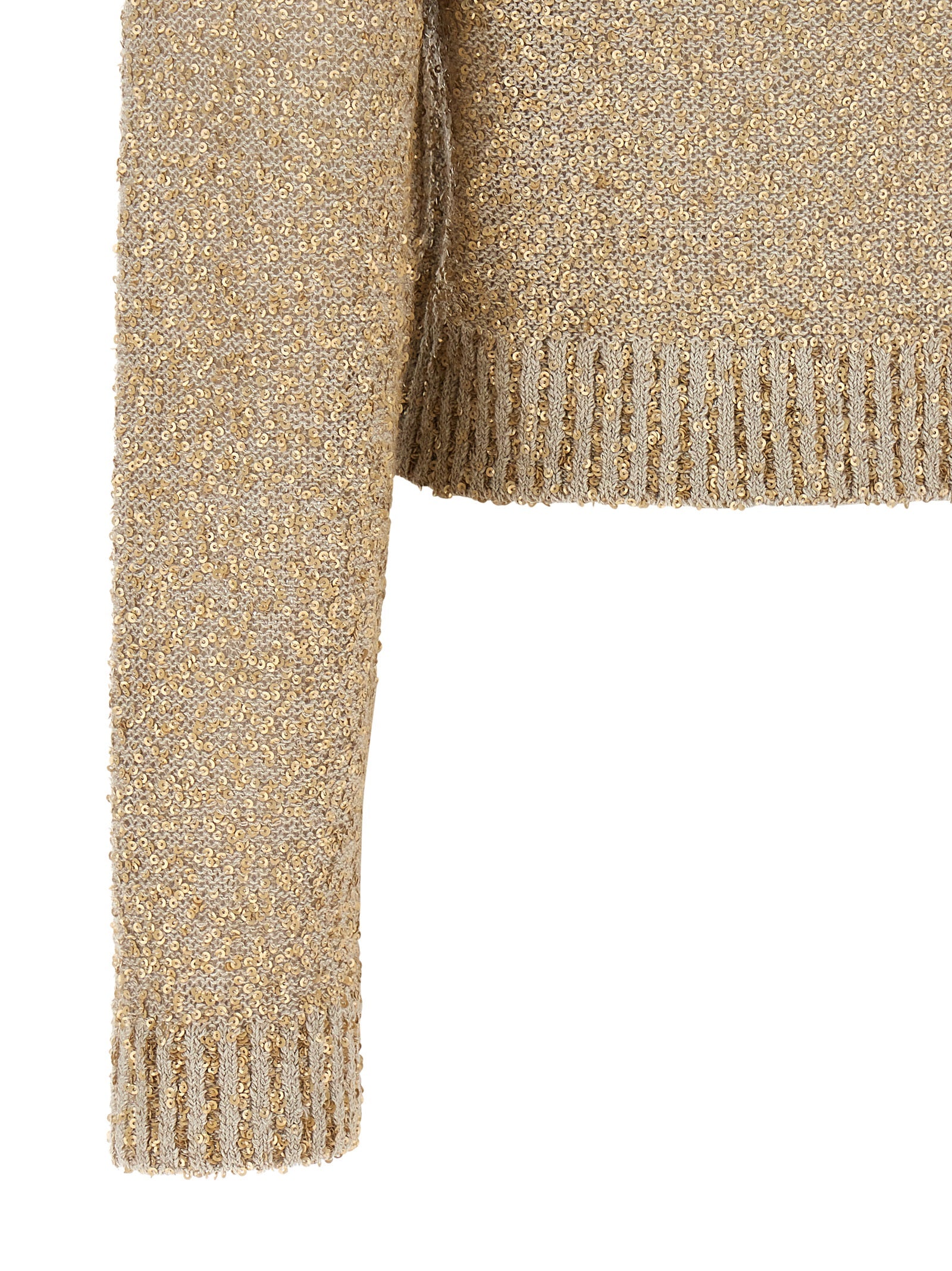 Brunello Cucinelli Gold Linen Cardigan Brunello Cucinelli