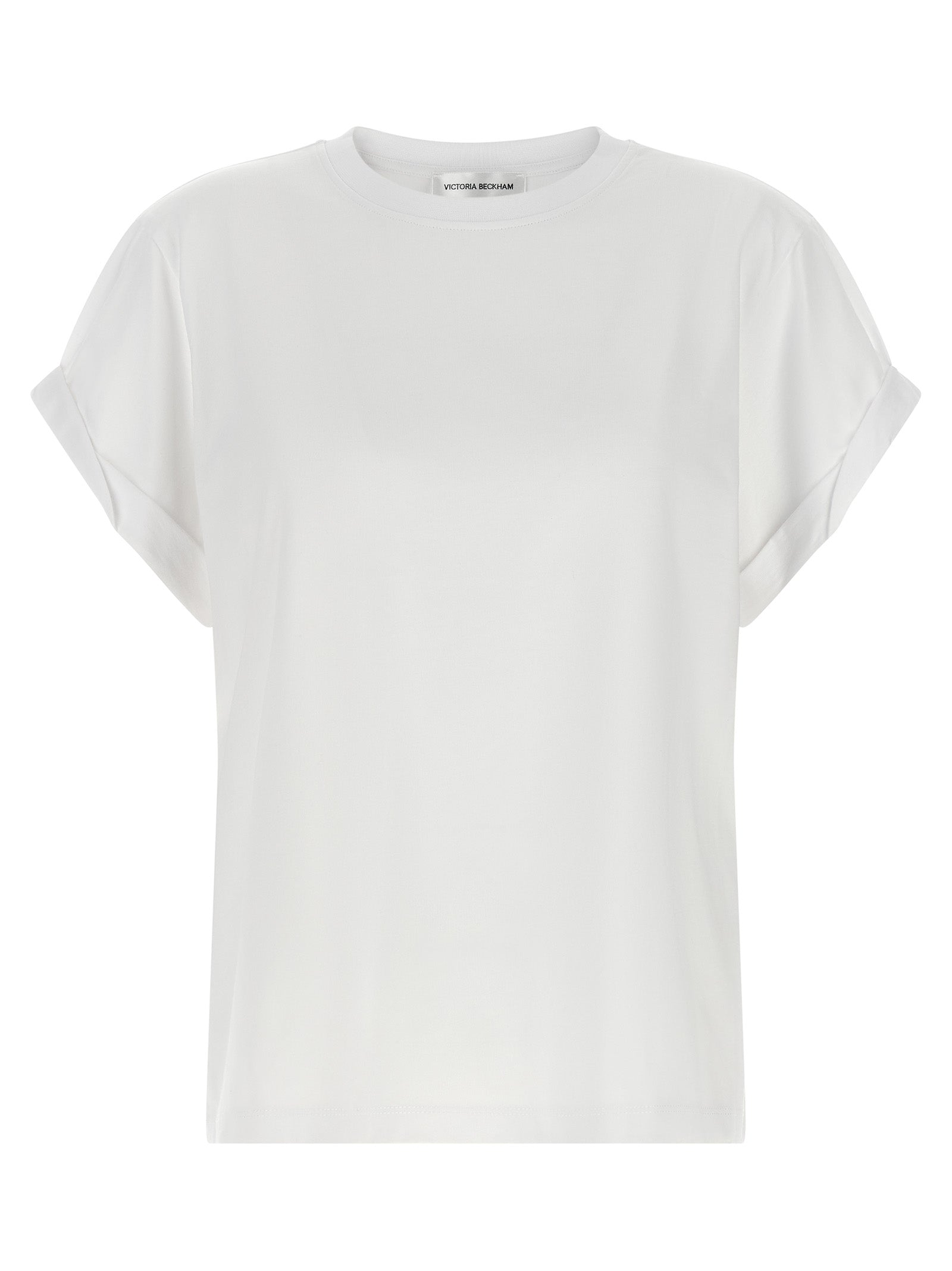Victoria Beckham White Cotton T-Shirt Victoria Beckham